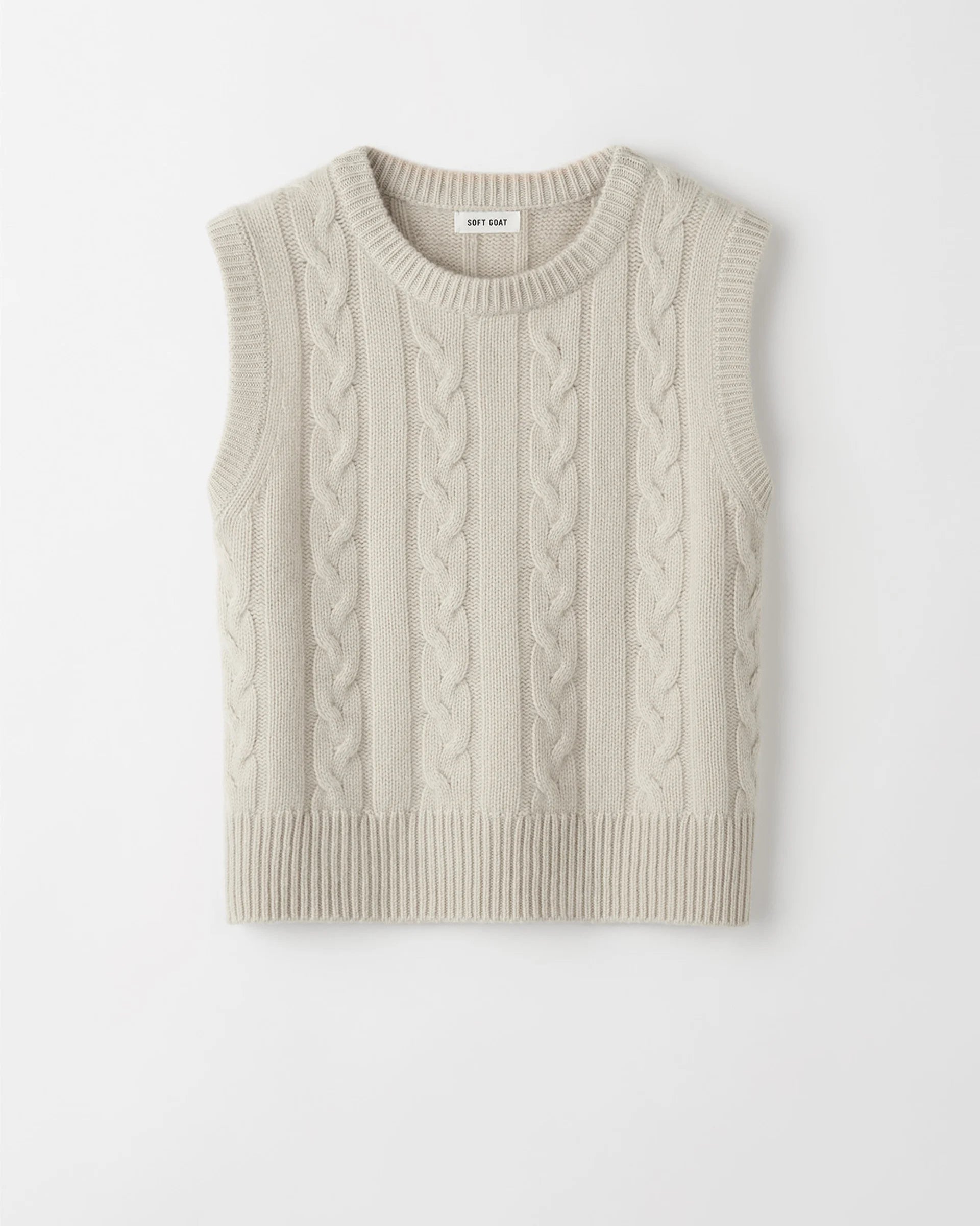 Cable Knit Singlet - Chalk