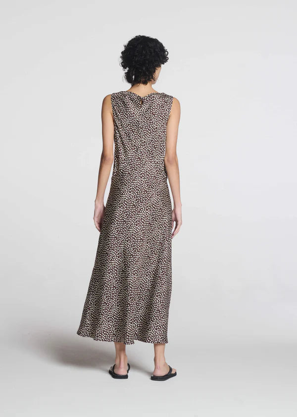 The Provence Dress - Pebble Brown Brown / Ecru