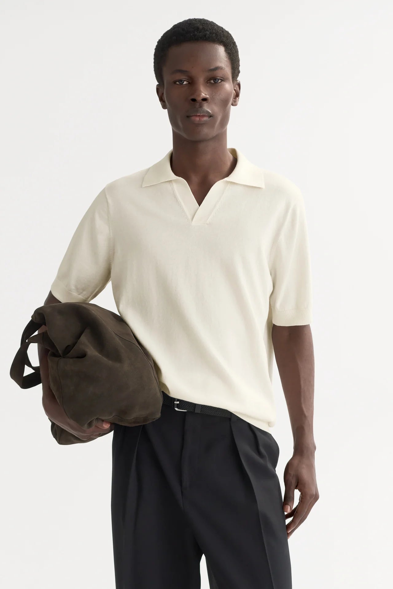 Men's Pique - Feather White