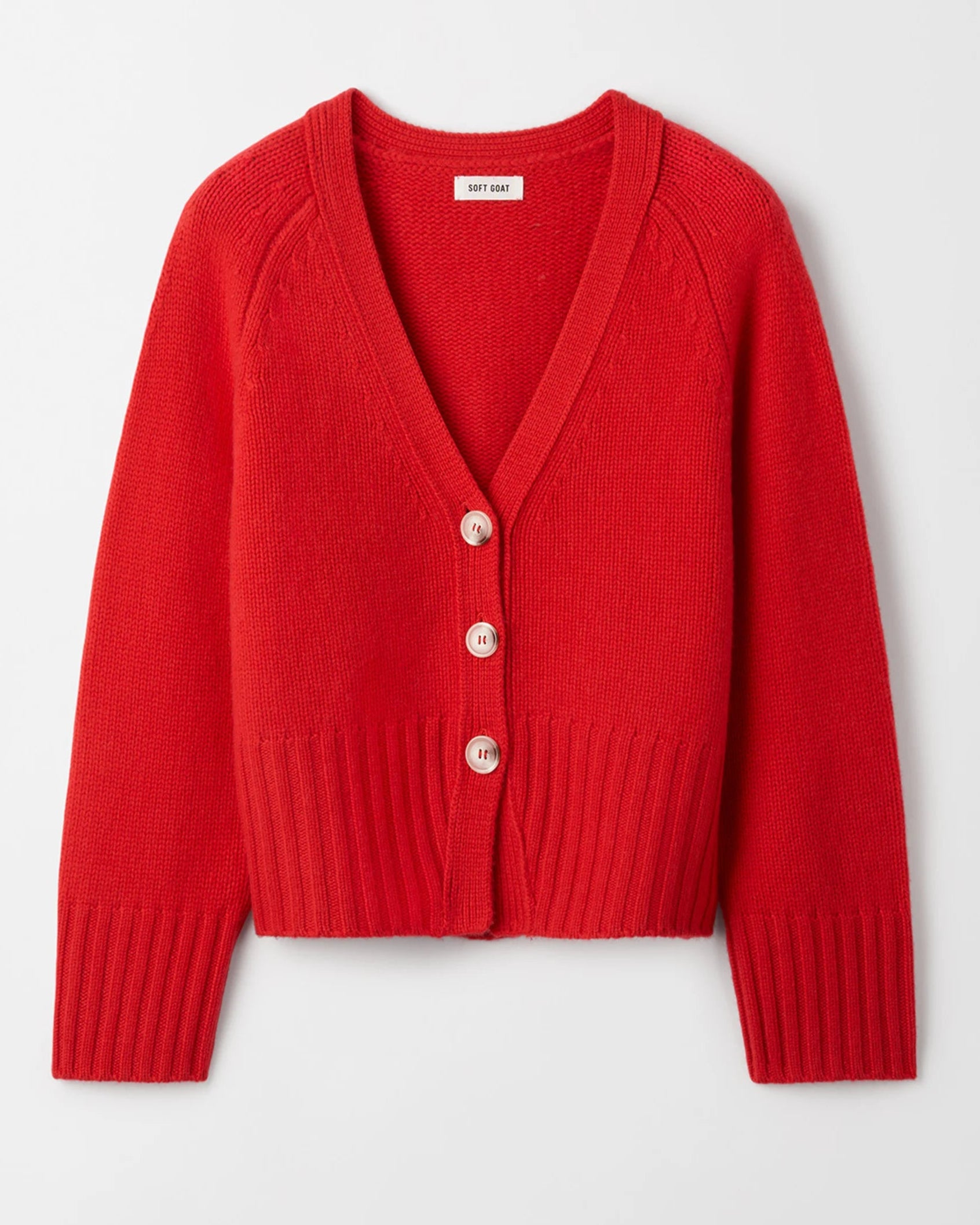 V-neck Cardigan - Rouge