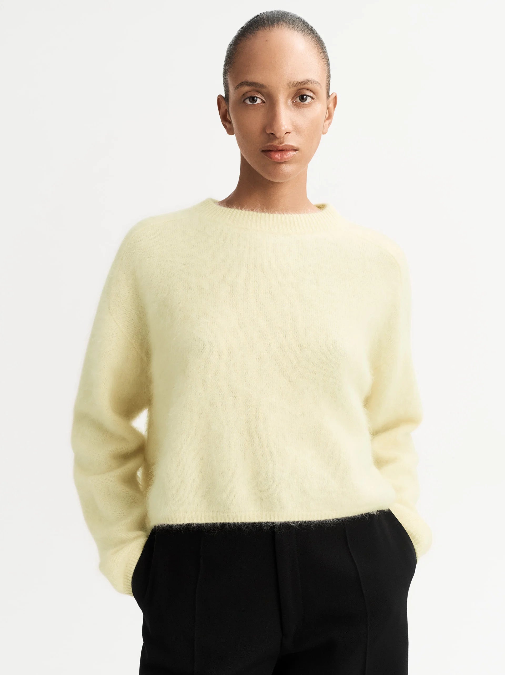 Brushed Crewneck - Lemon