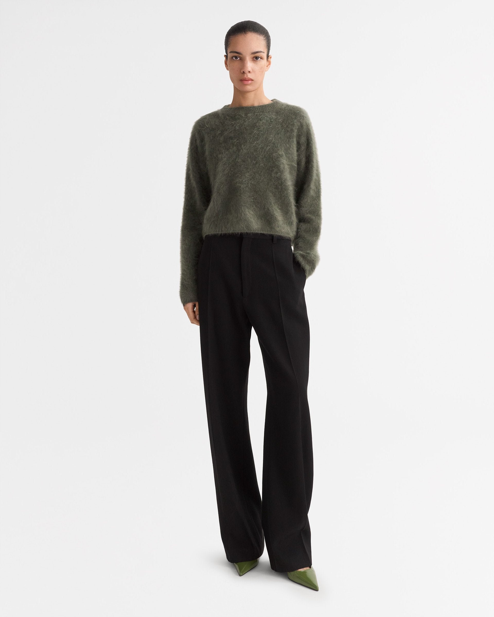 Brushed Crewneck - Olive