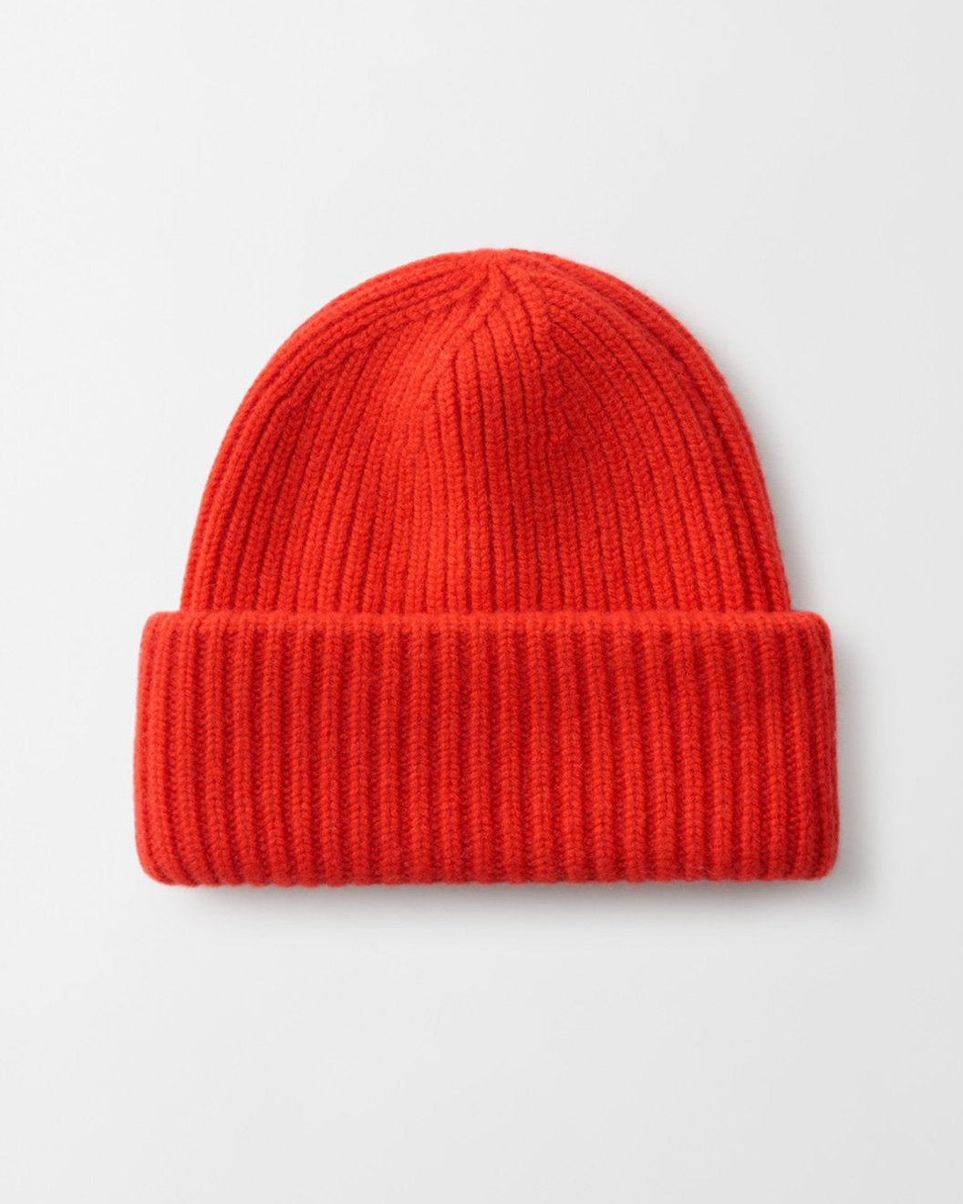 Ribbed Beanie - Tangerine