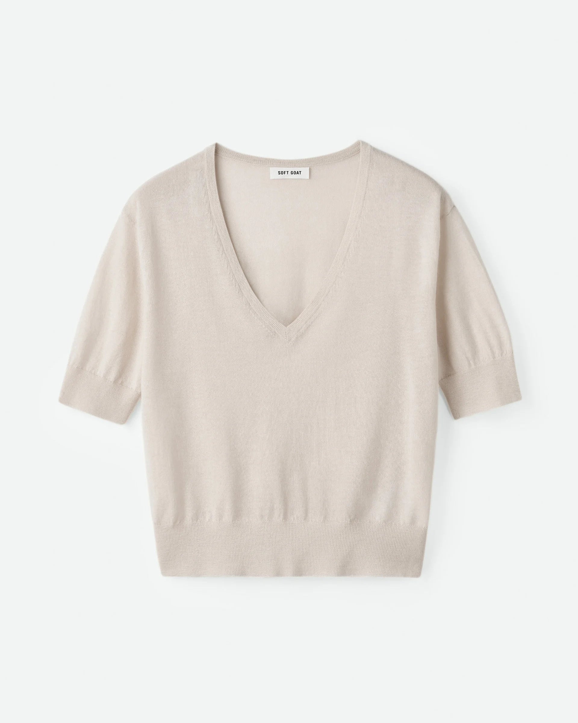 Featherlight V-neck - Chalk