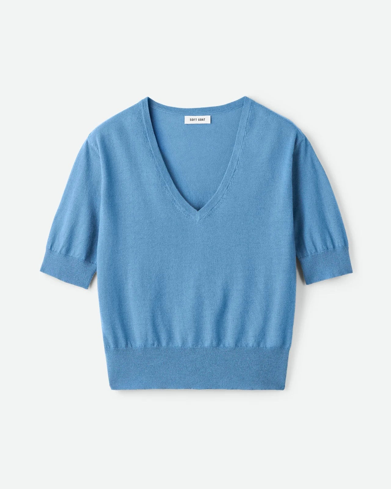 Featherlight V-neck - Azure