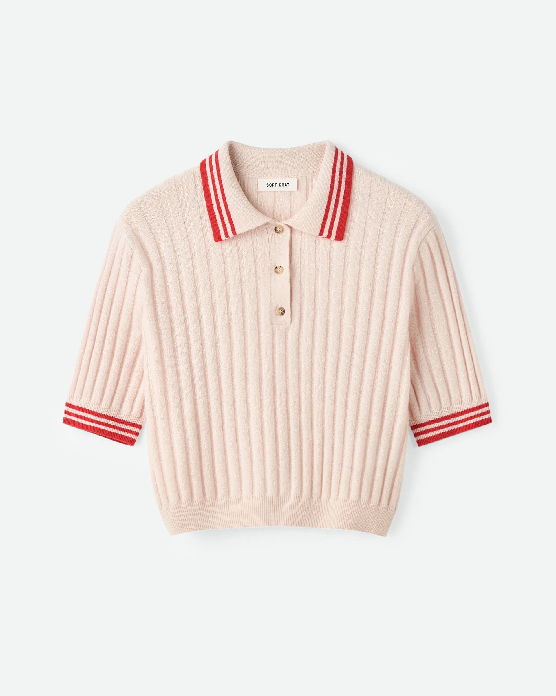 Striped Pique - Powder