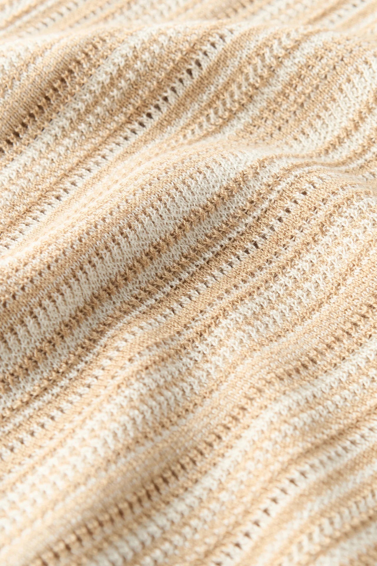 Textured Striped Singlet - Camel