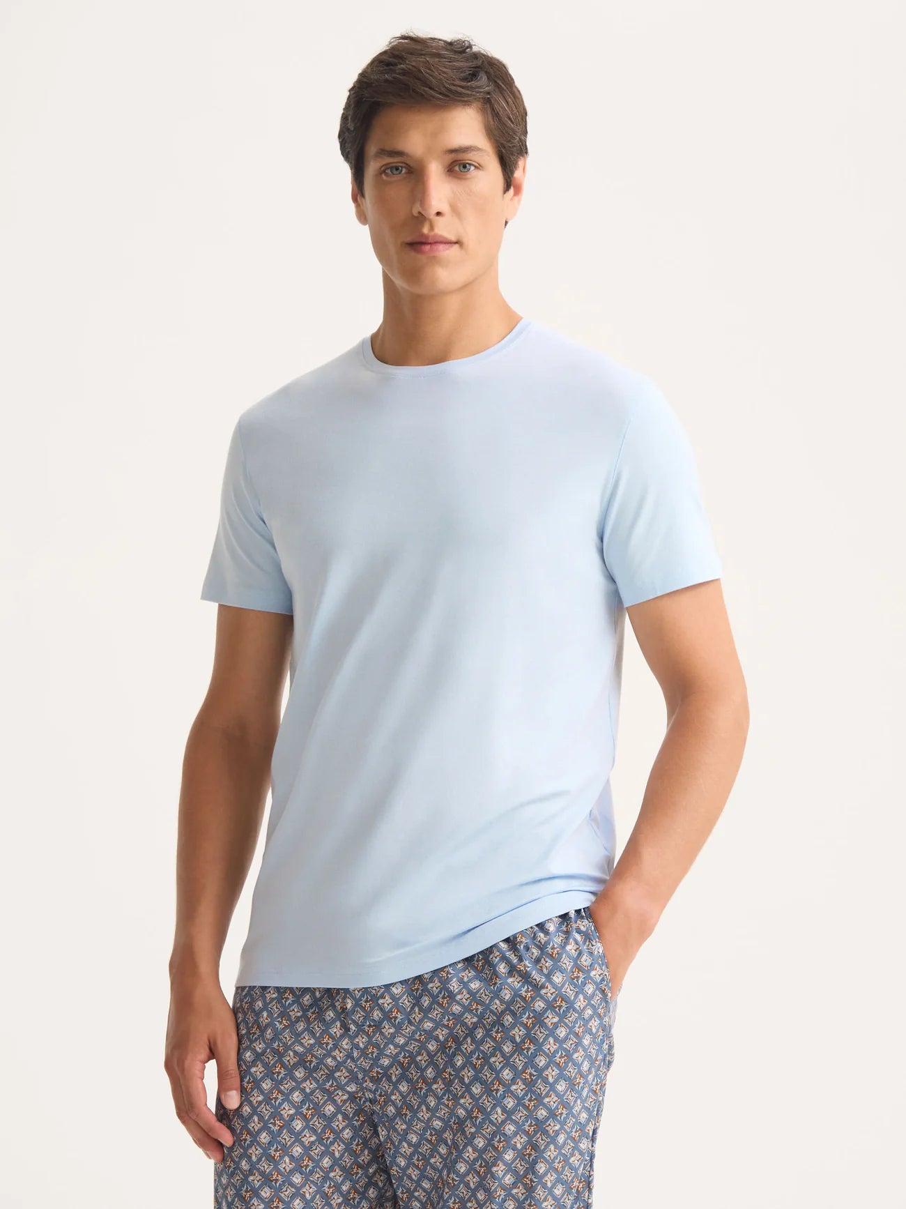 Basel Micro Modal Stretch T-Shirt - Light Blue