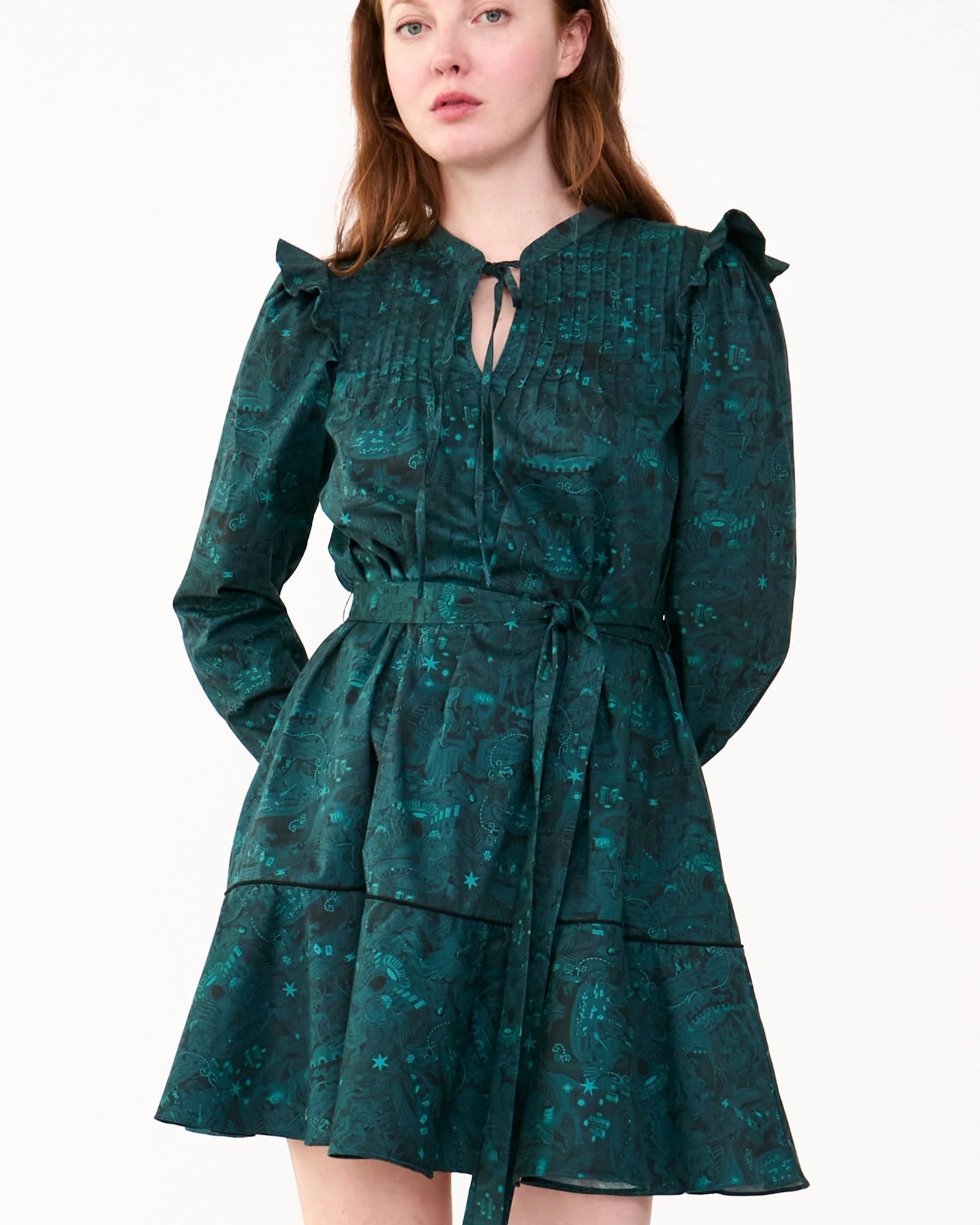 Laura Dress - Casino Toile