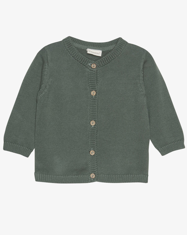 Cardigan Knit and Pants Set - Duck Green