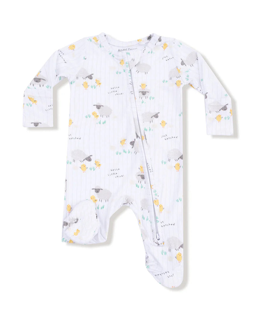 2 Way Zipper Footie - Just Hatched
