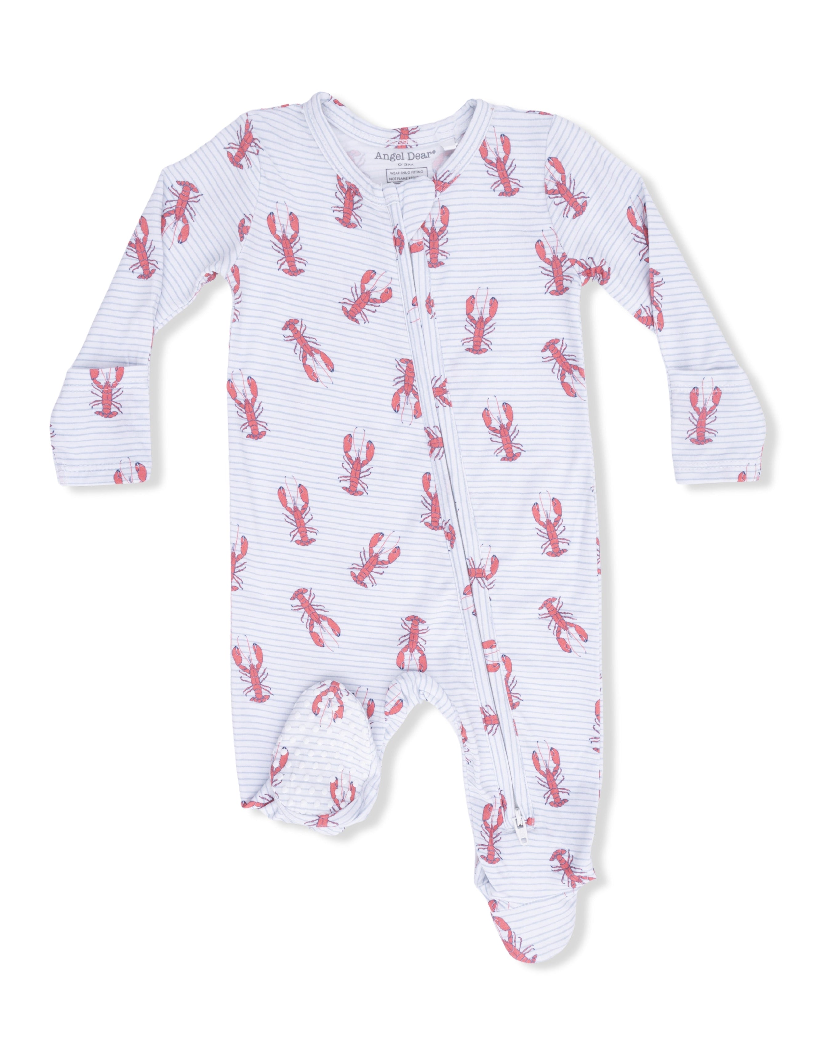 2 Way Zipper Footie - Lobsters