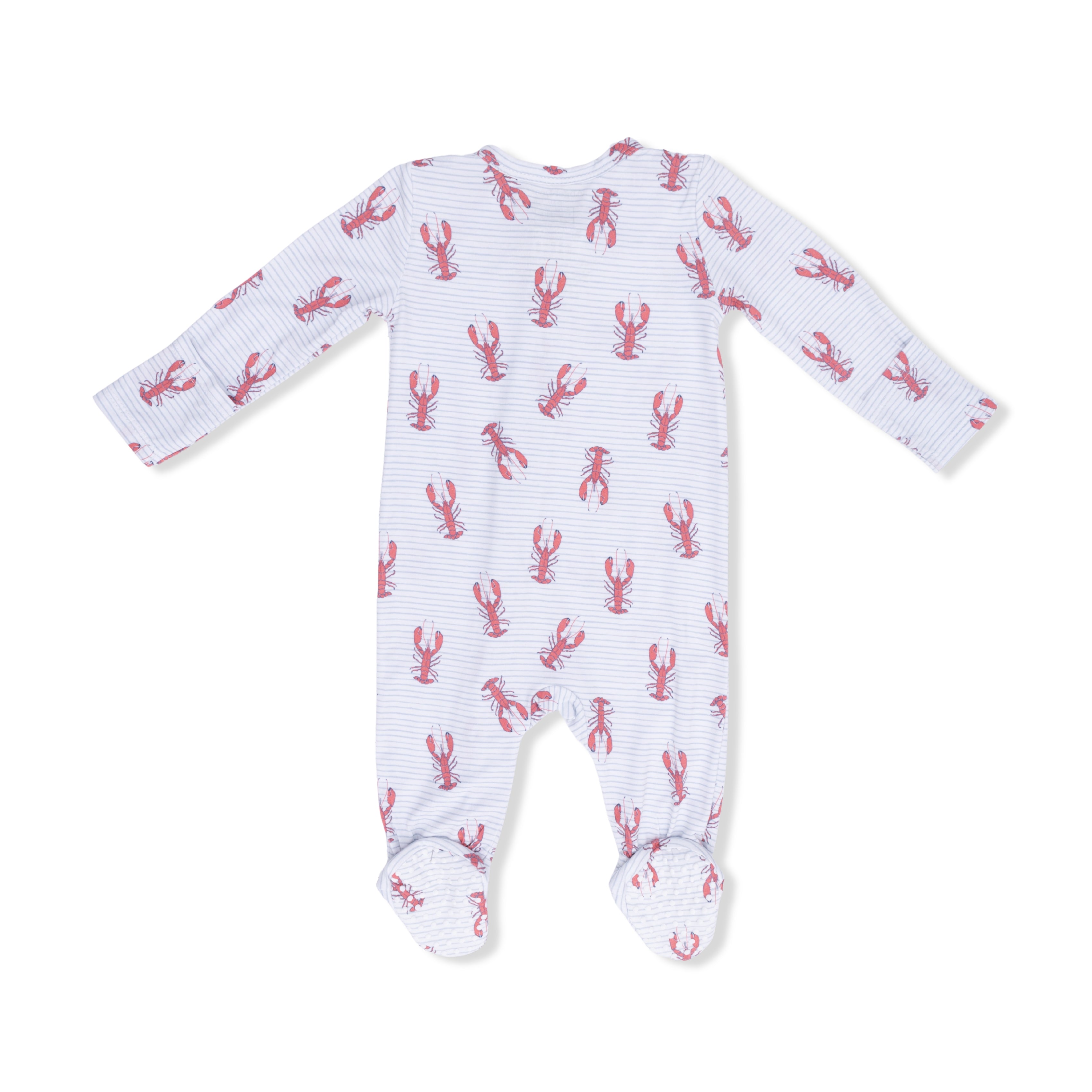 2 Way Zipper Footie - Lobsters