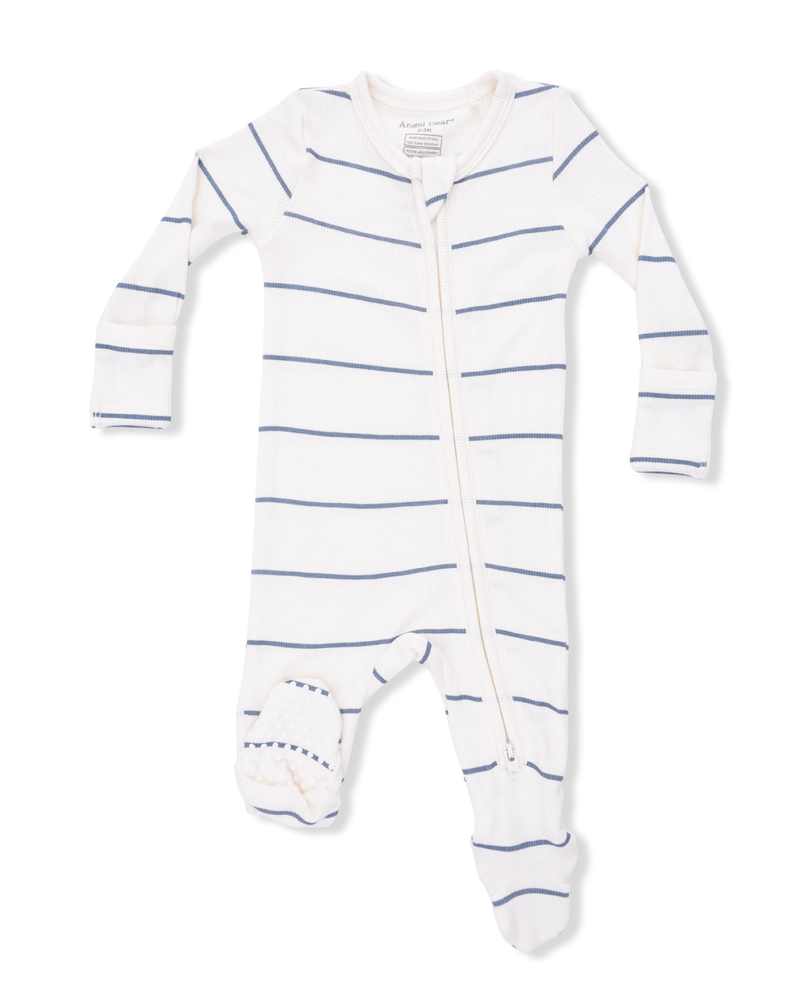 2 Way Zipper Footie - Vintage Stripe