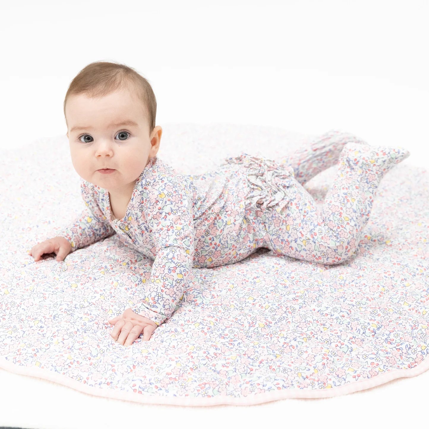 2 Way Ruffle Back Zipper Footie - Elizabeth's Garden