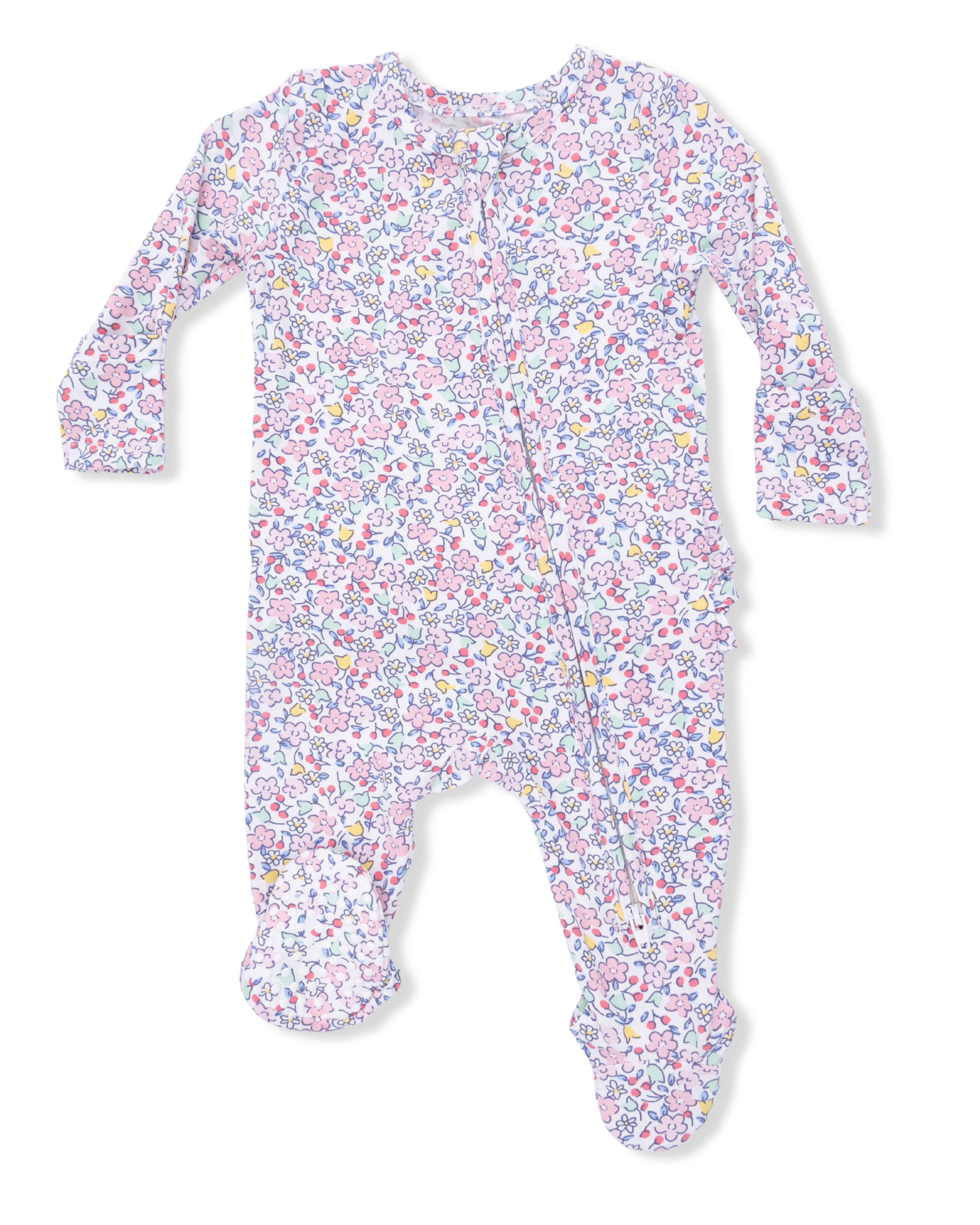 2 Way Ruffle Back Zipper Footie - Elizabeth's Garden