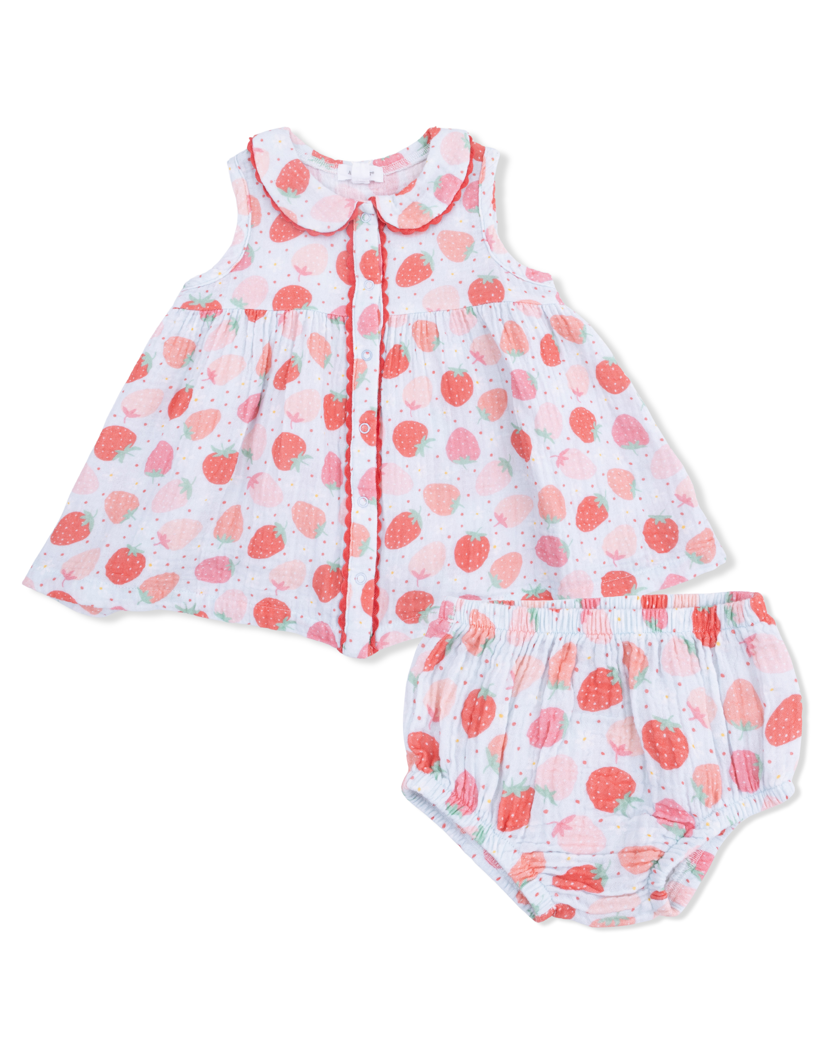 Jill Dress Sleeveless with Bloomer - Strawberry Bliss