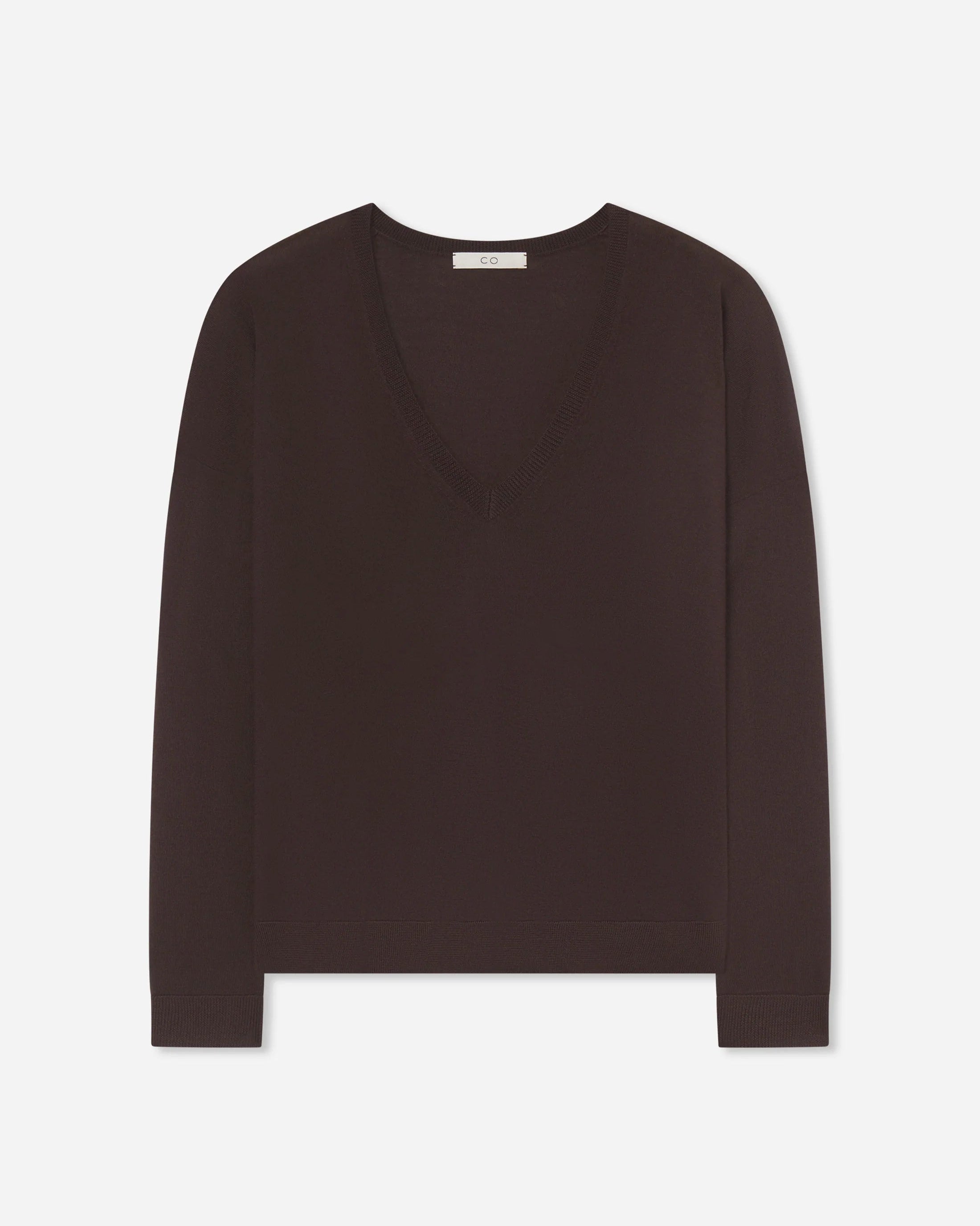 V-Neck Sweater - Chocolate