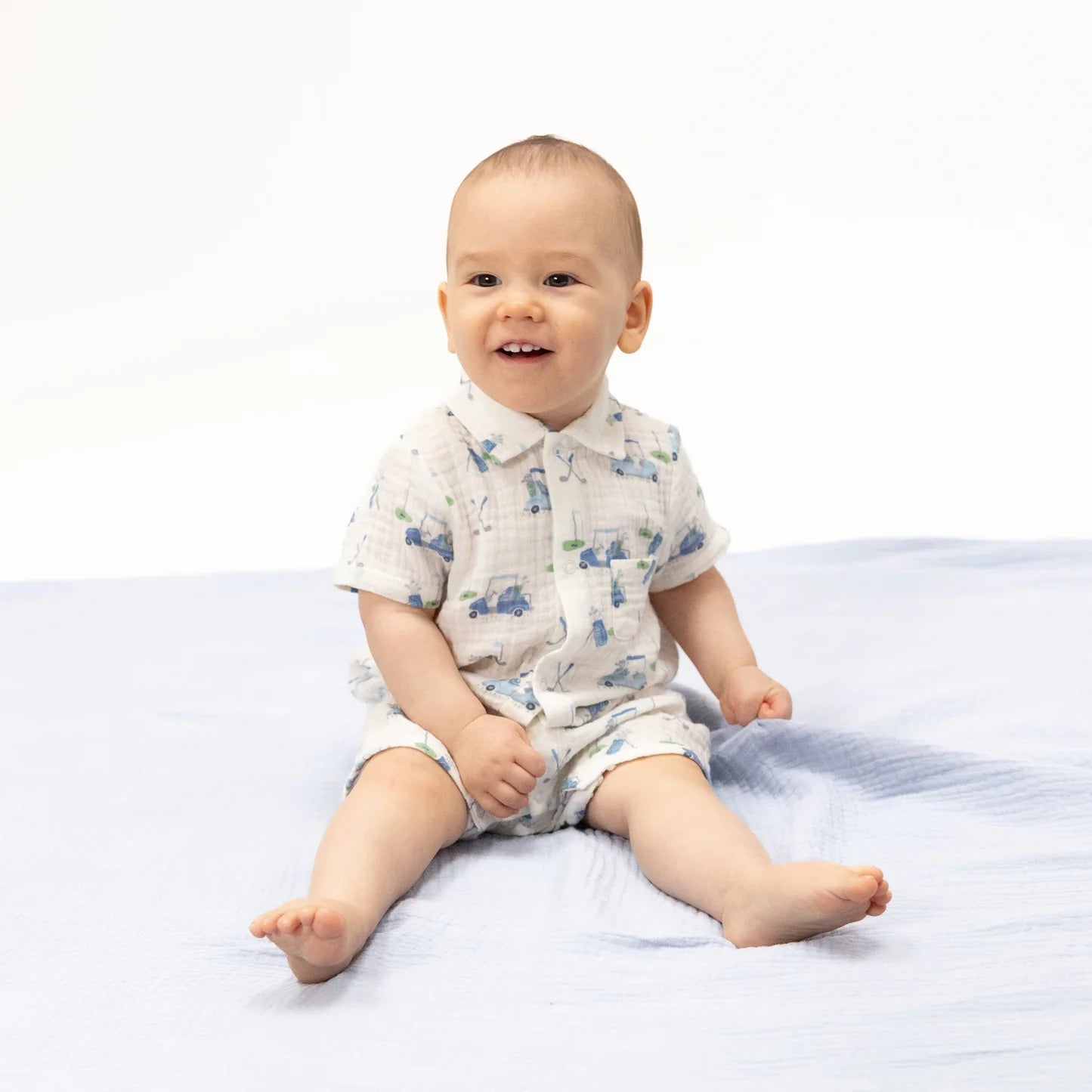 Polo Shortie - Baby Golf Carts Blue