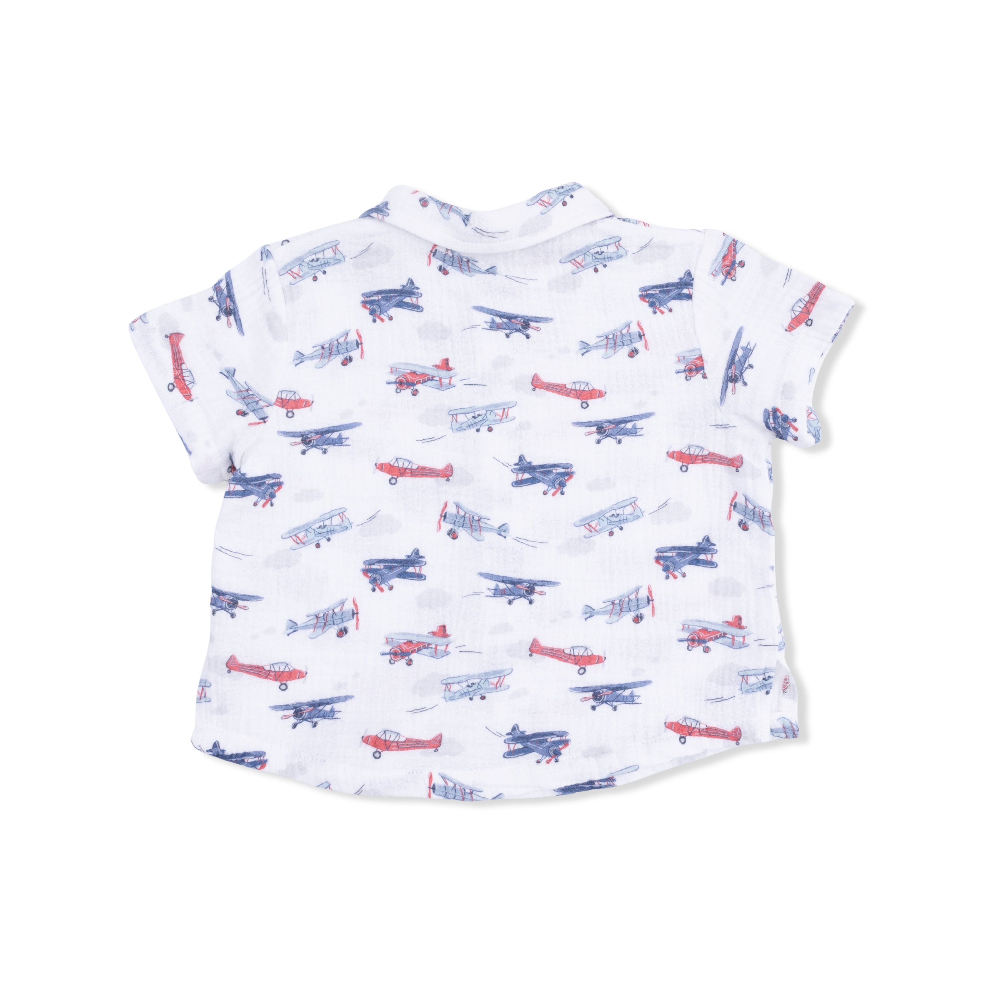 Polo Button Up with Everyday Short - Vintage Planes