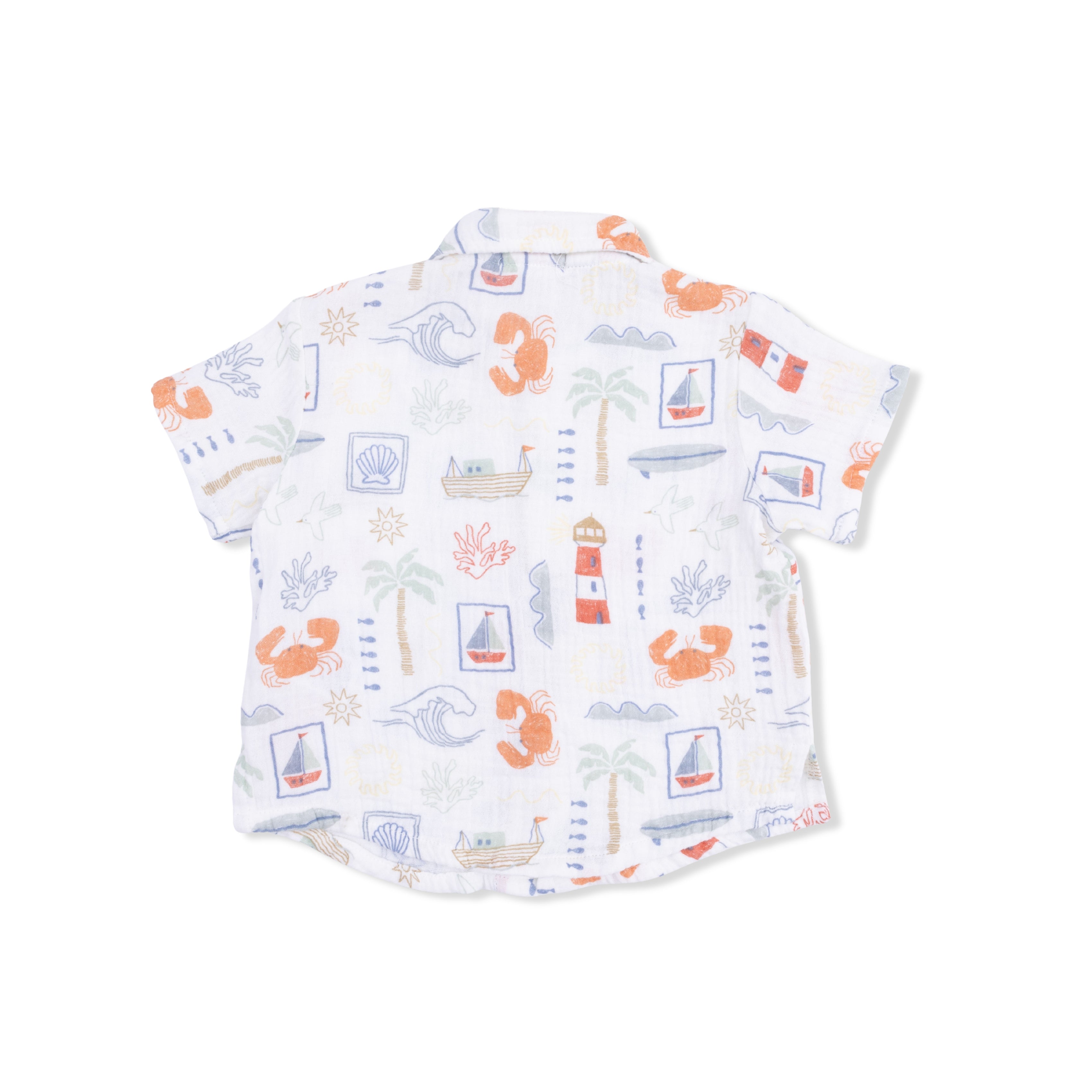 Polo Button Up with Casual Short - Club Mediterranean