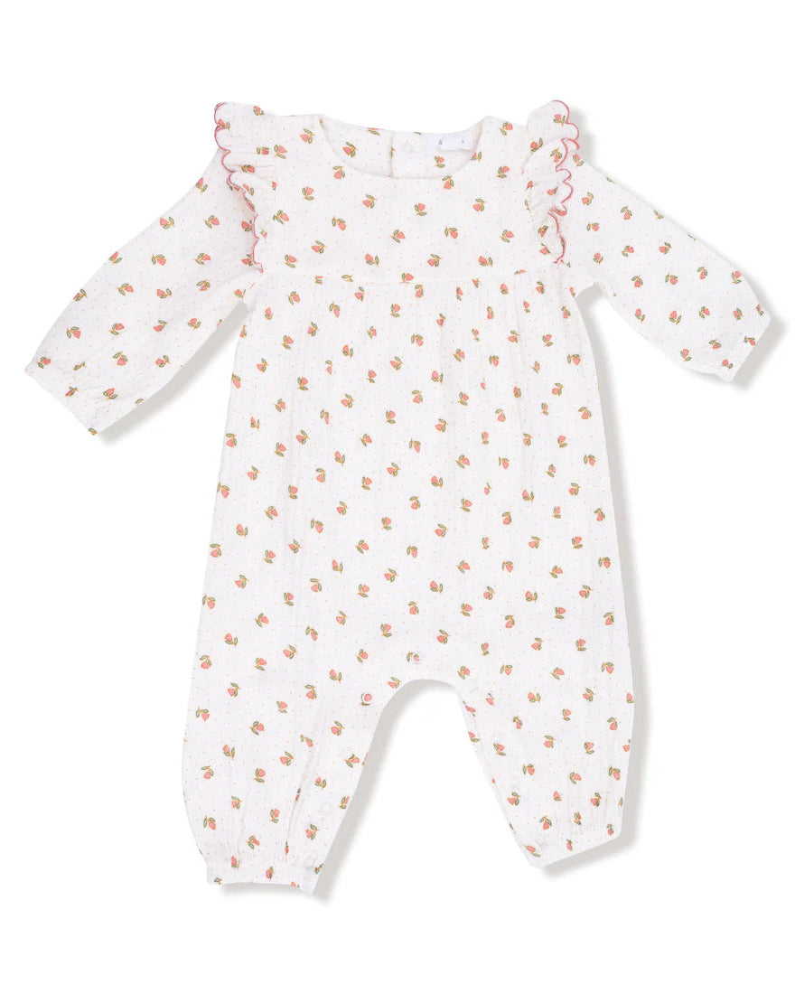 Long Sleeve Petal Ruffle Romper - Petite Pointe Fleur