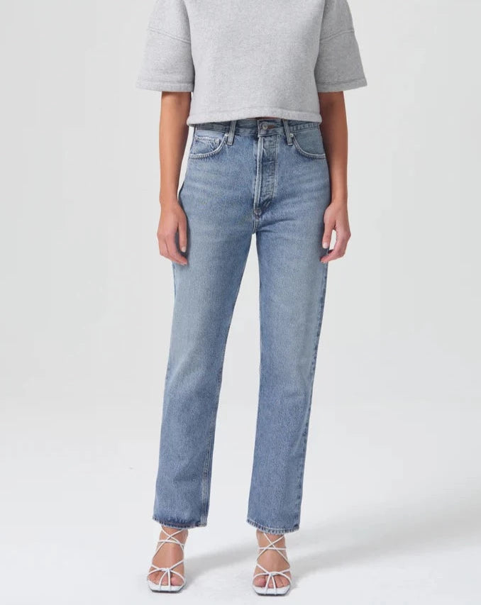 90's Pinch Waist High Rise Straight - Navigate