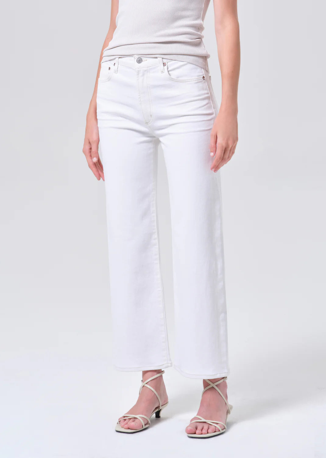 Harper Crop Jean (Comfort Stretch) - White Wash