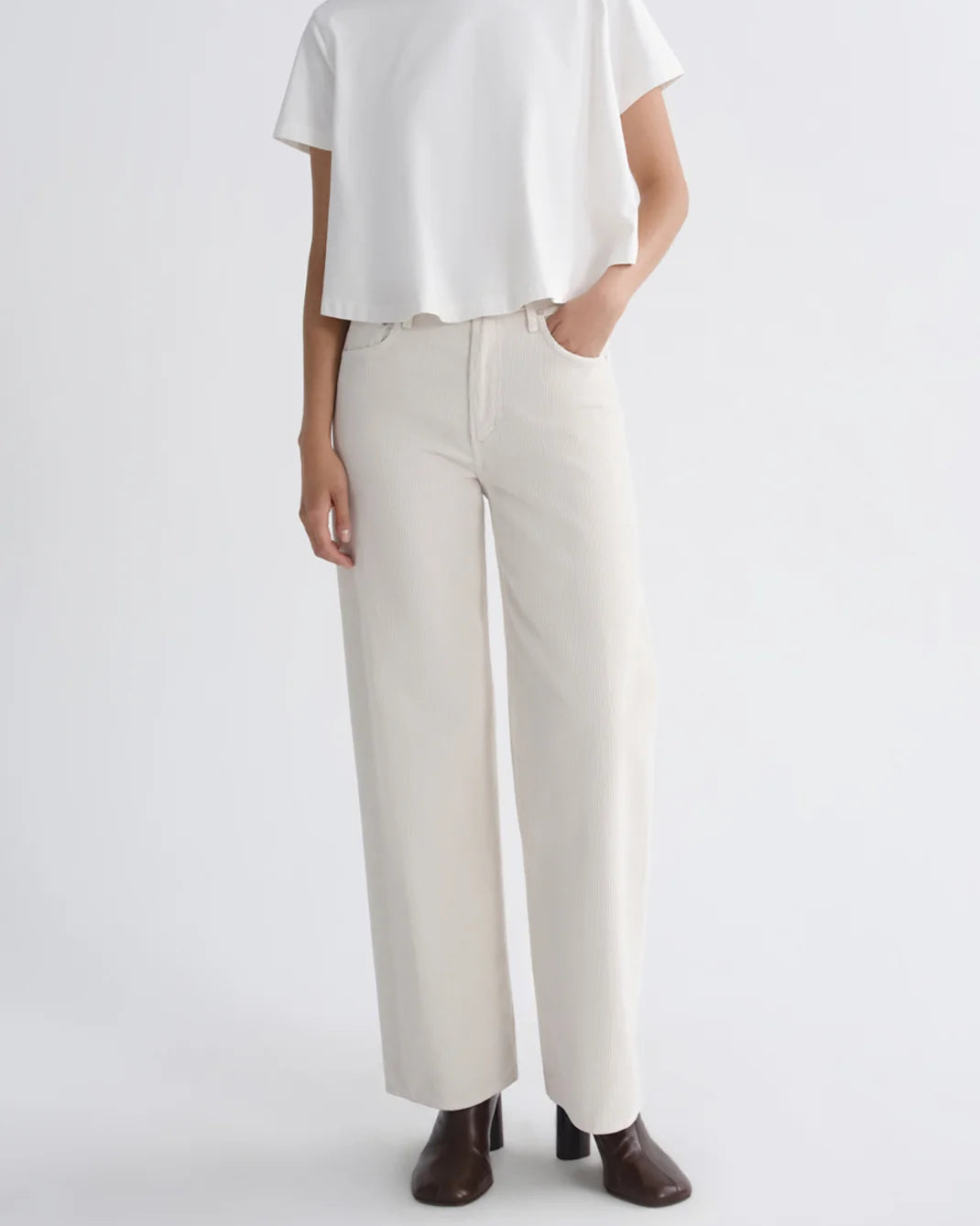 Ren Jean 32" Corduroy - Bone