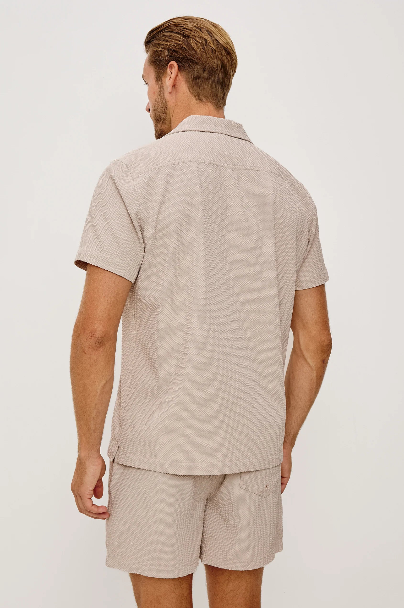 Amalfi - Khaki Check Seersucker