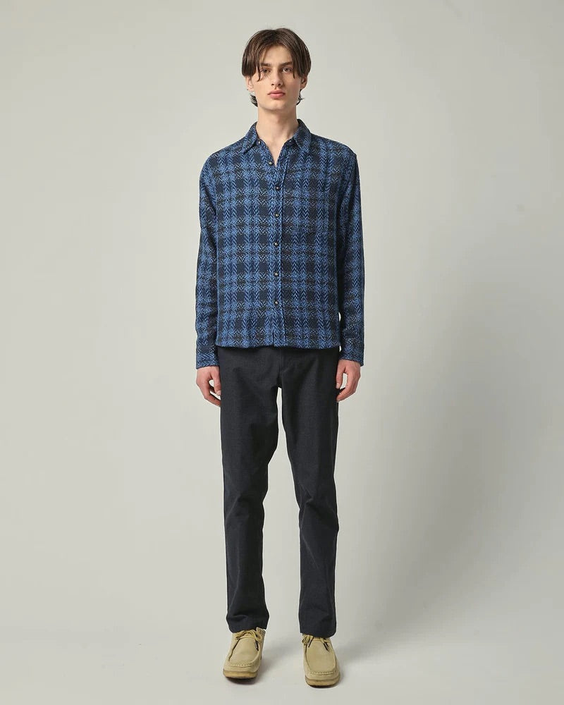 Acid Plaid Cosmic Long Sleeve - Blue