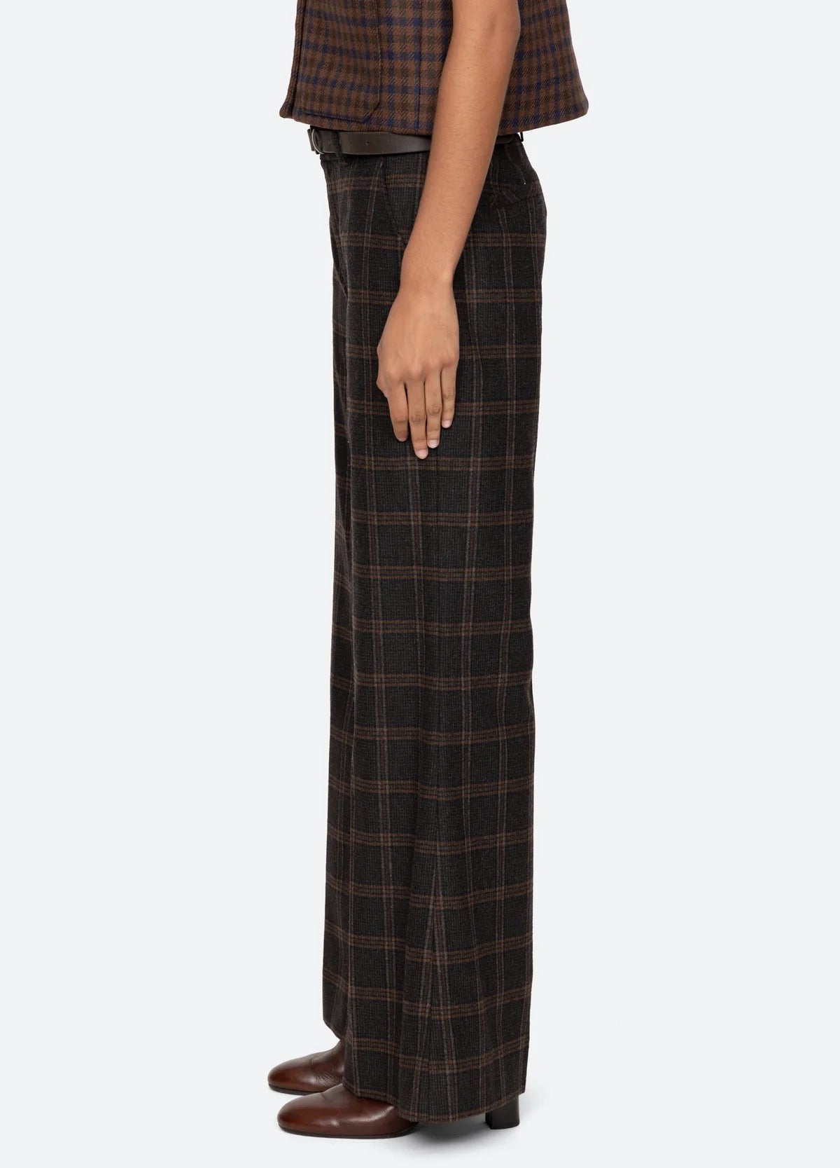 Monroe Pants - Plaid Black/Brown