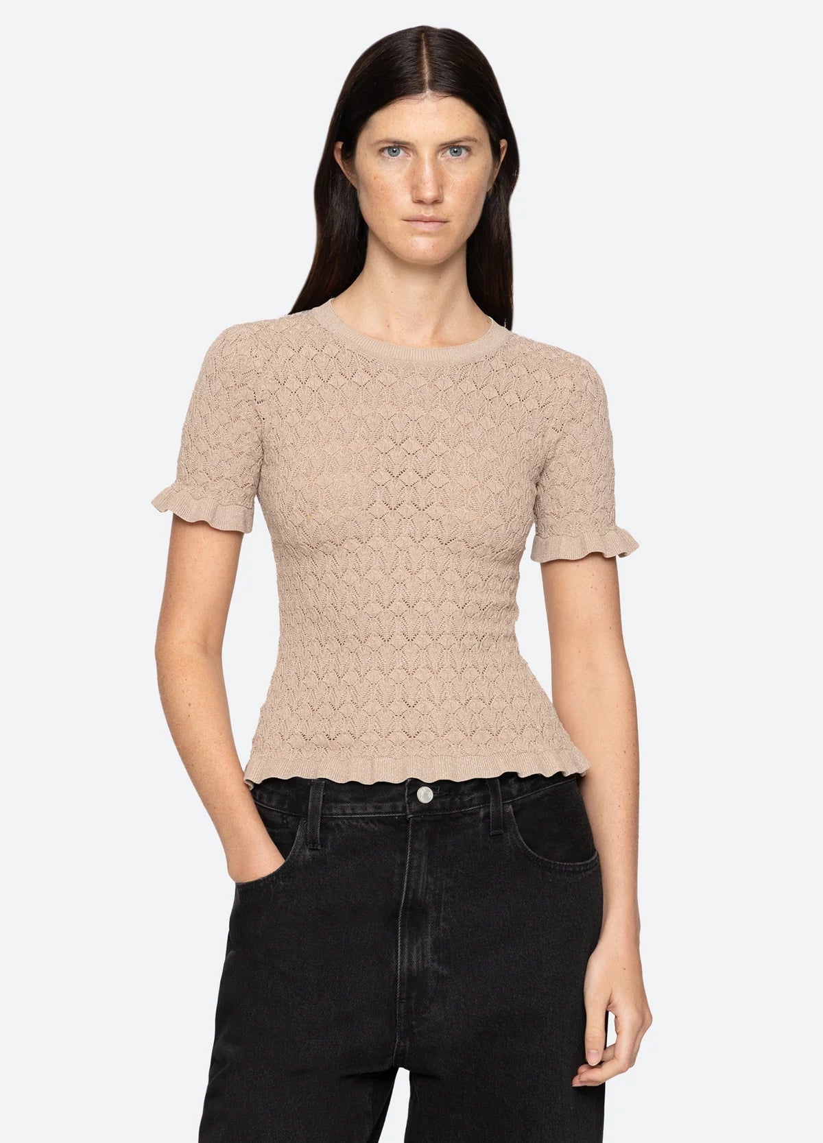 Ruby Knit Tee - Champagne