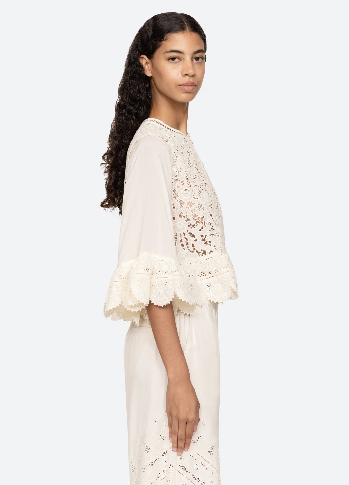 Shanna Lace Top - Cream