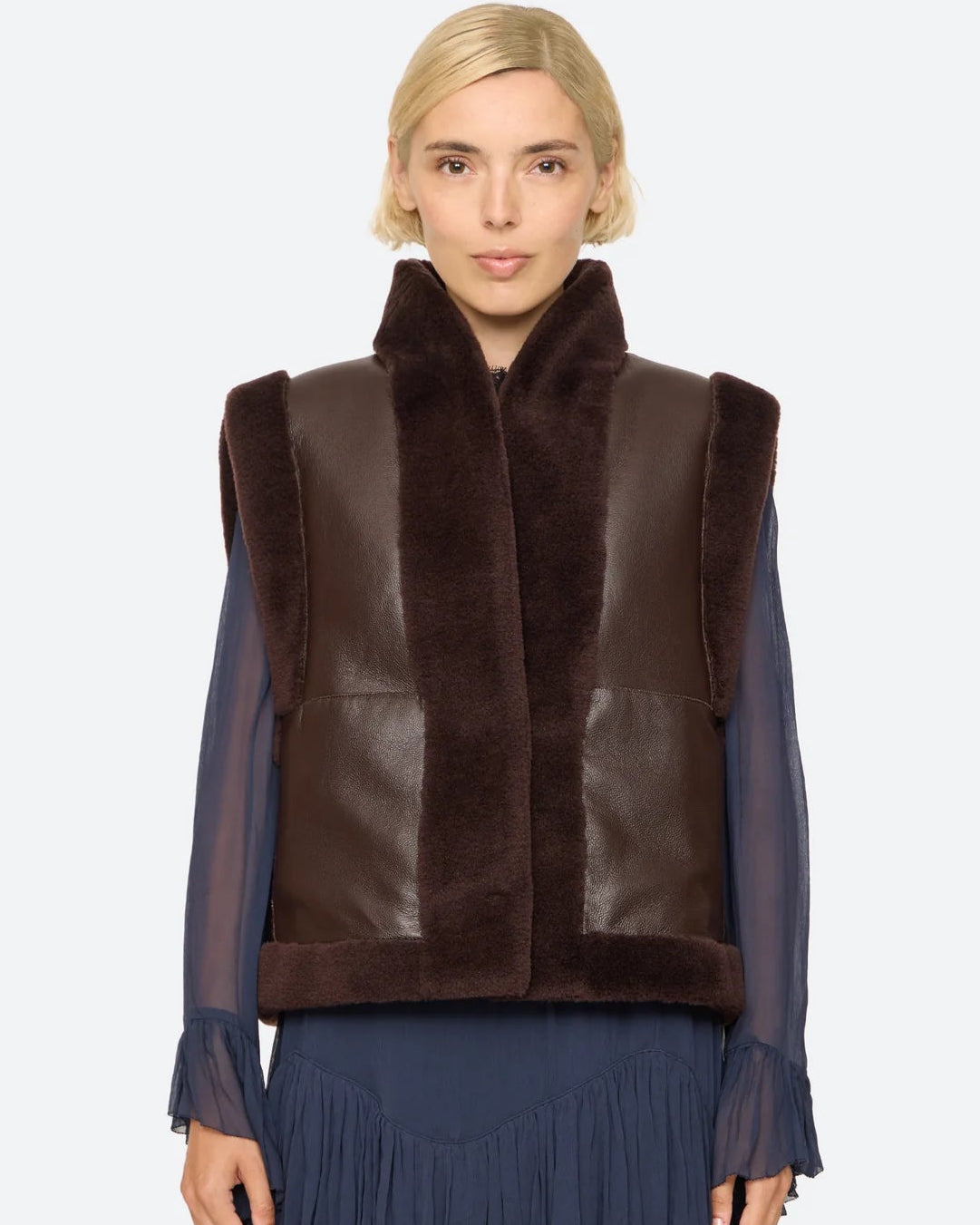 Annie Reversible Vest - Brown