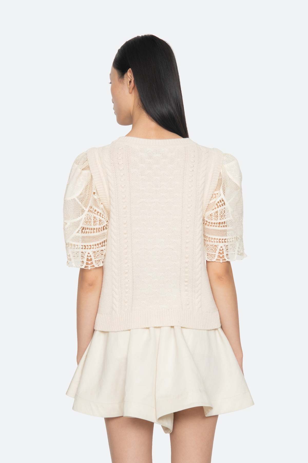Alina Combo Sweater - Cream