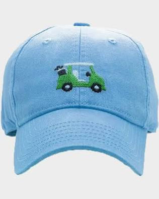 Kids Golf Cart Baseball Hat - Light Blue