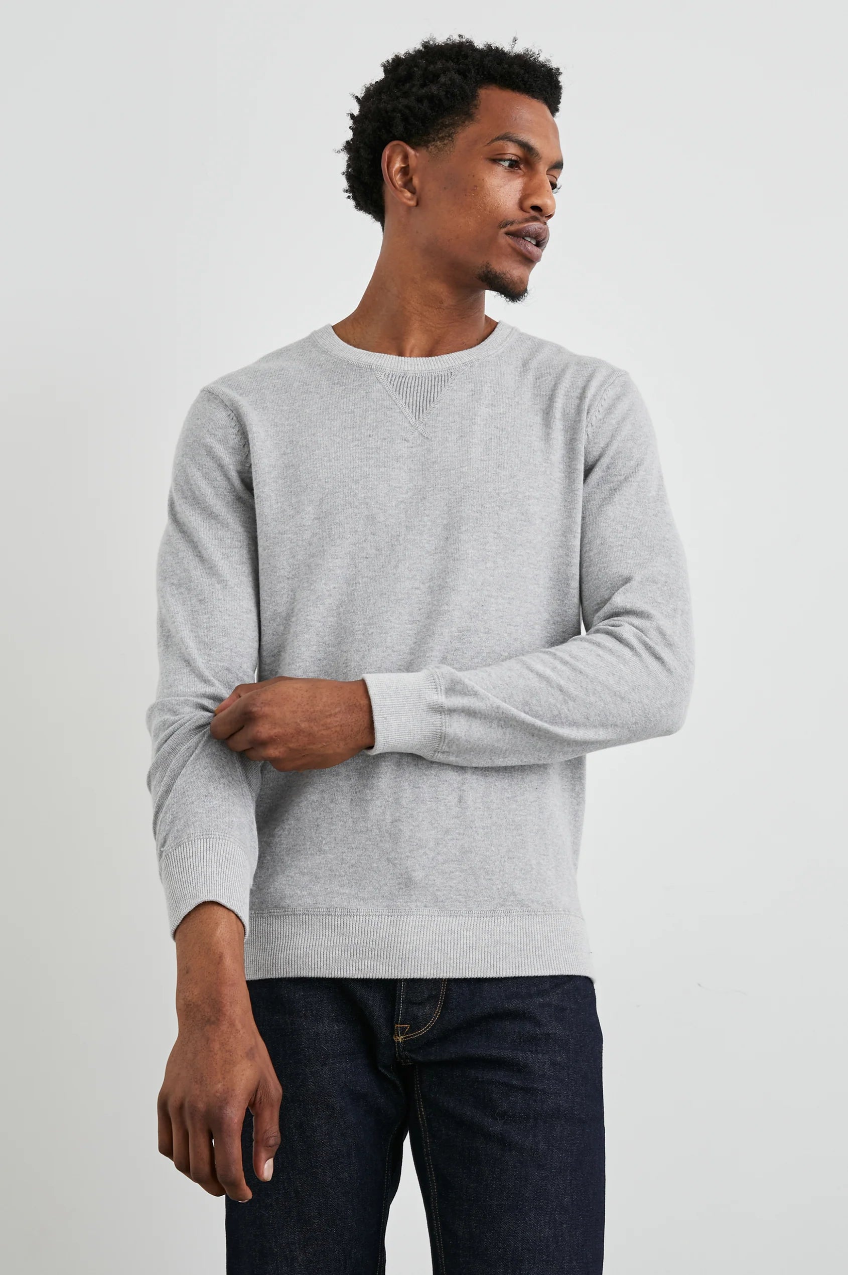 Burns Long Sleeve Crewneck - Gray Heather