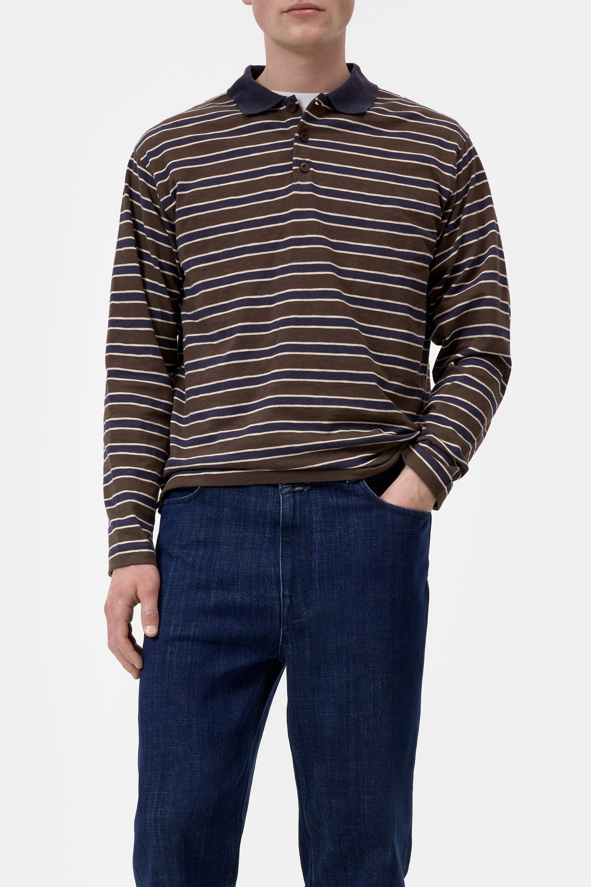 Longsleeve Polo - Espresso Brown