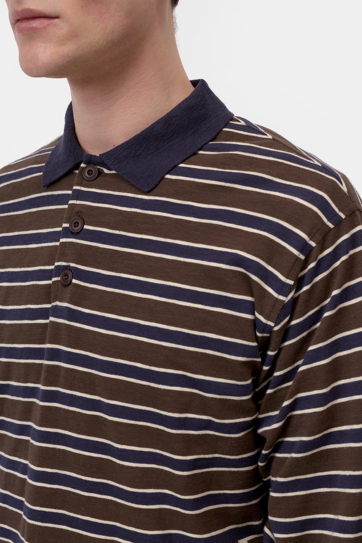 Longsleeve Polo - Espresso Brown