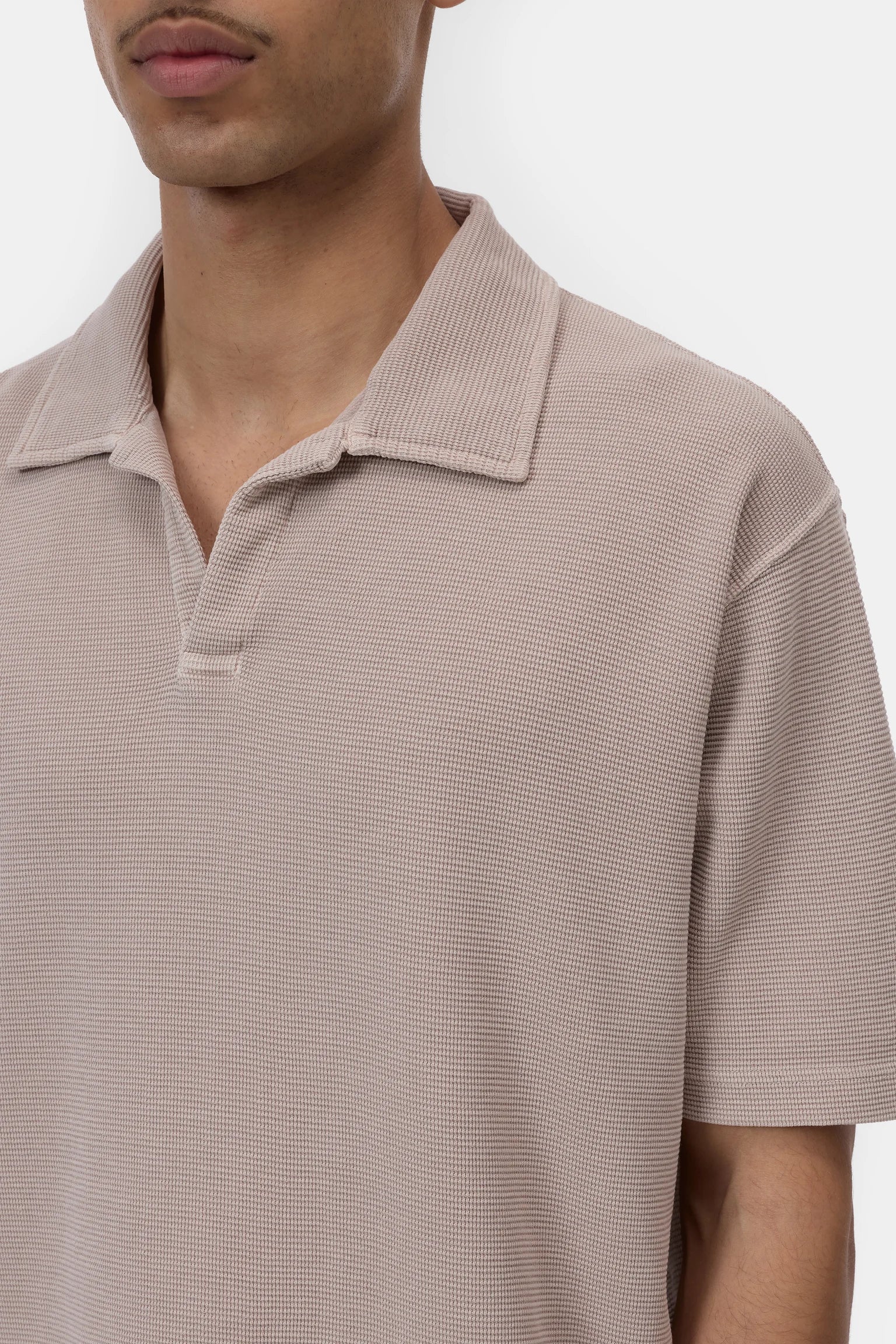 Short Sleeve Polo - Clay Beige