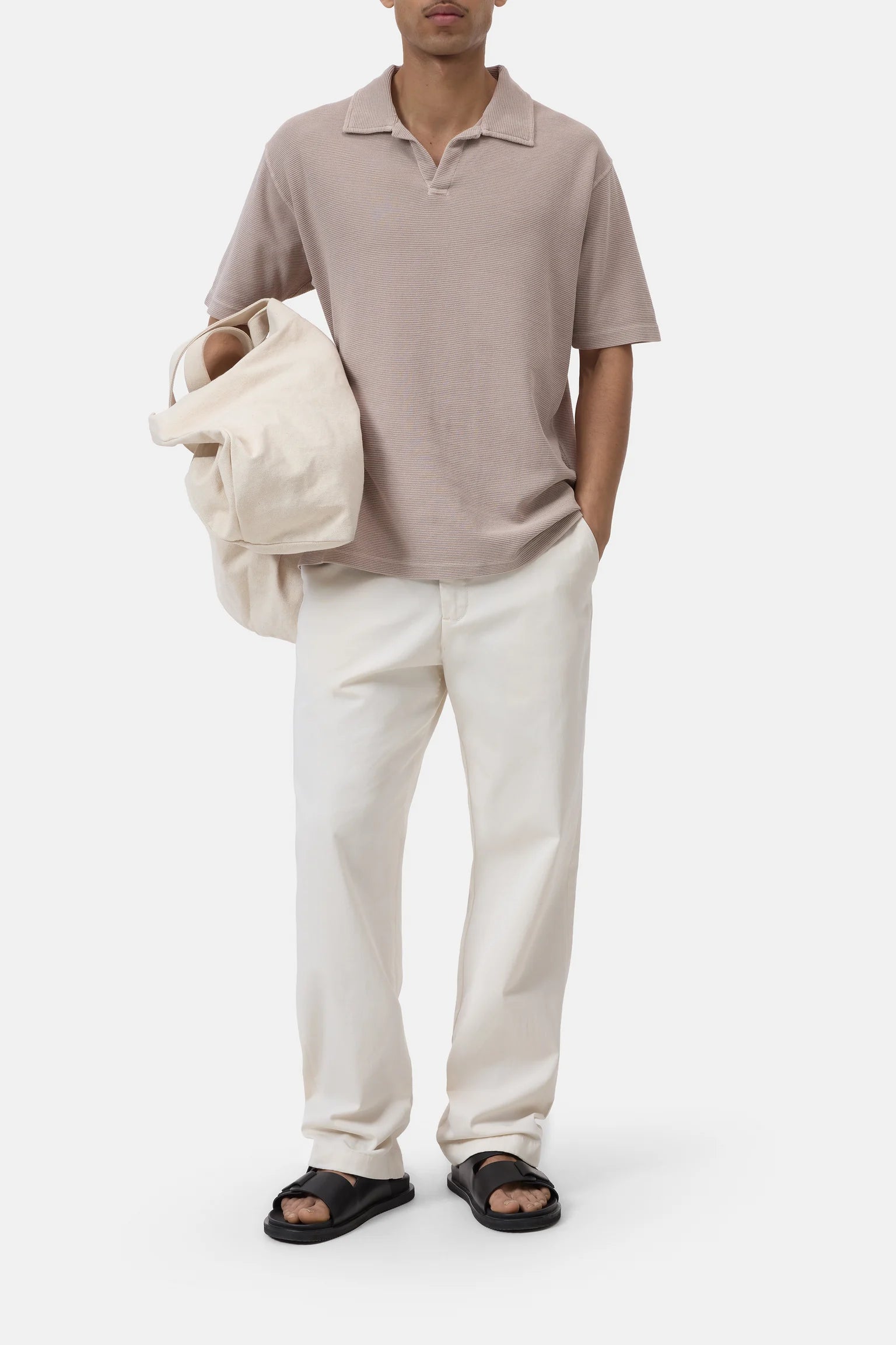 Short Sleeve Polo - Clay Beige