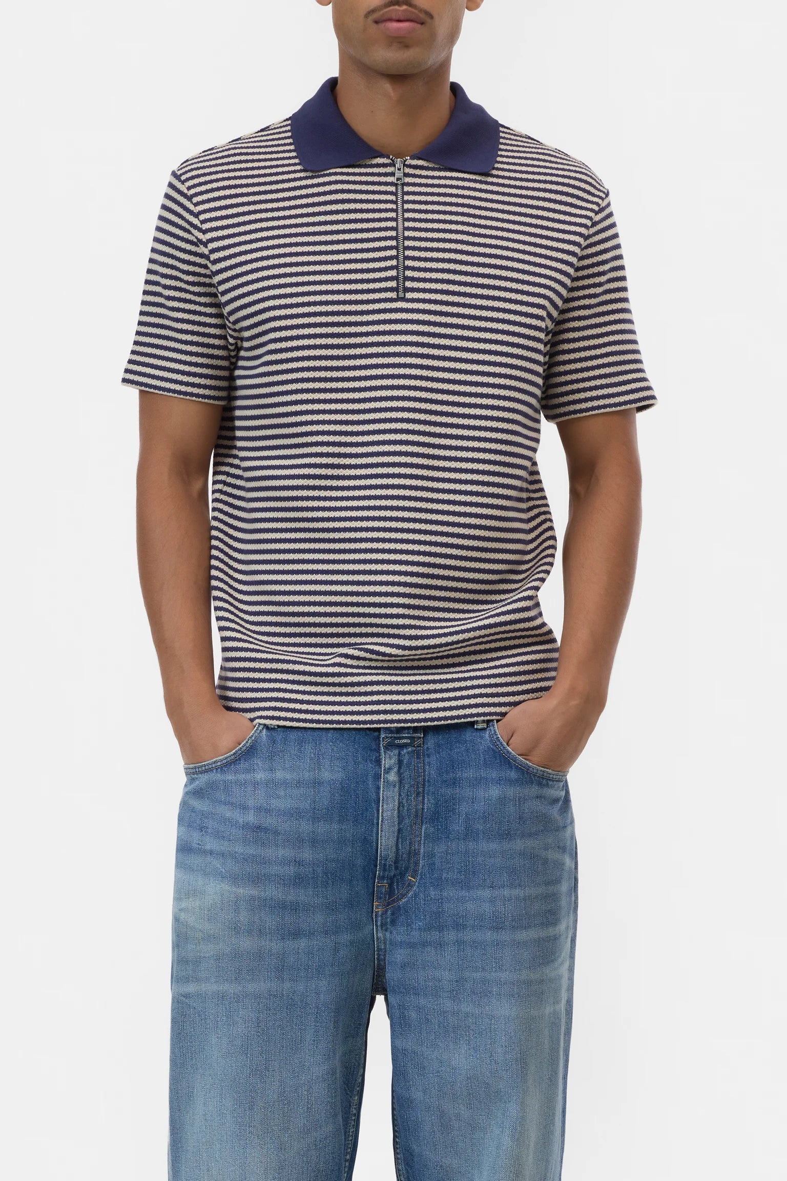 Zipped Polo - Dark Night