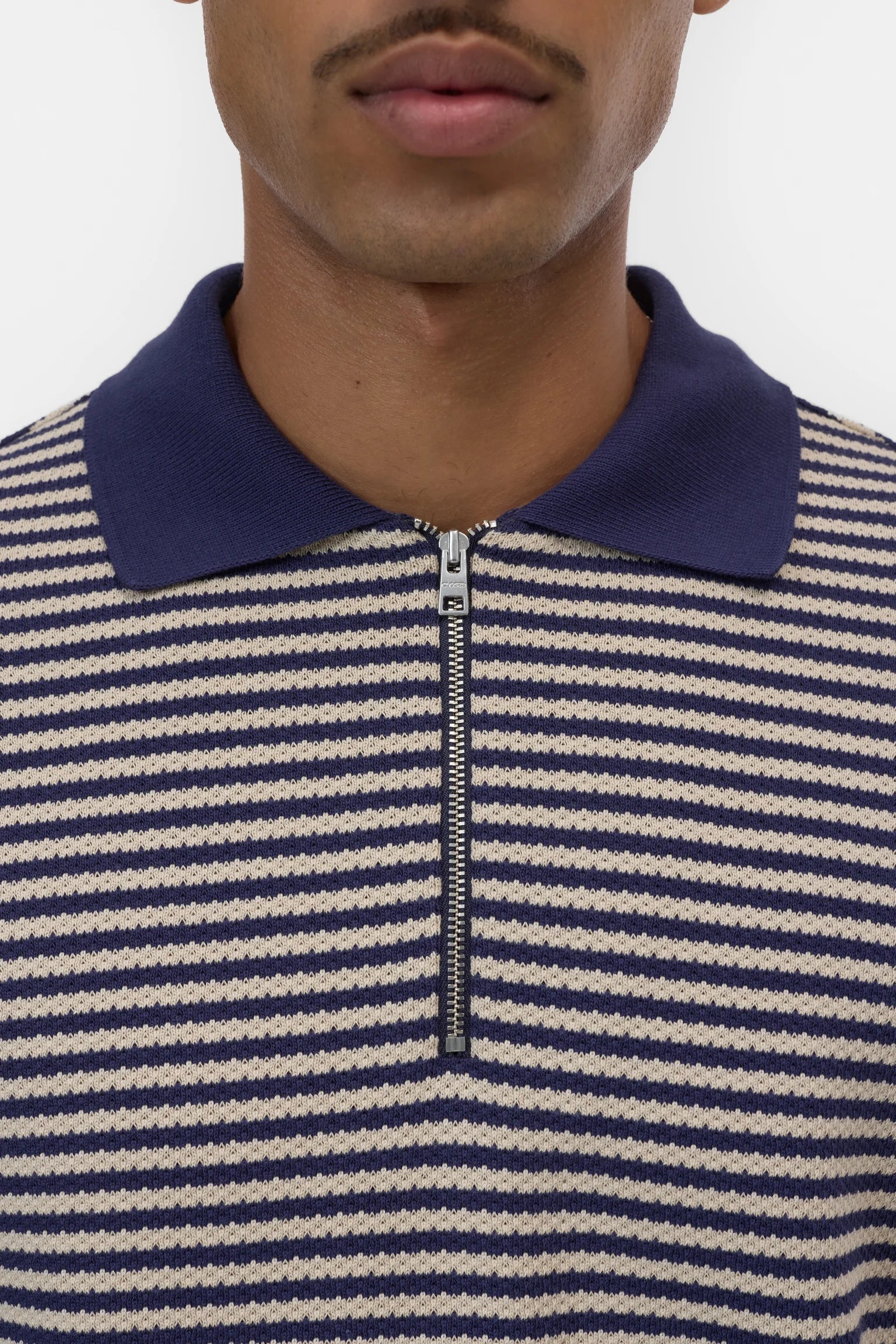 Zipped Polo - Dark Night