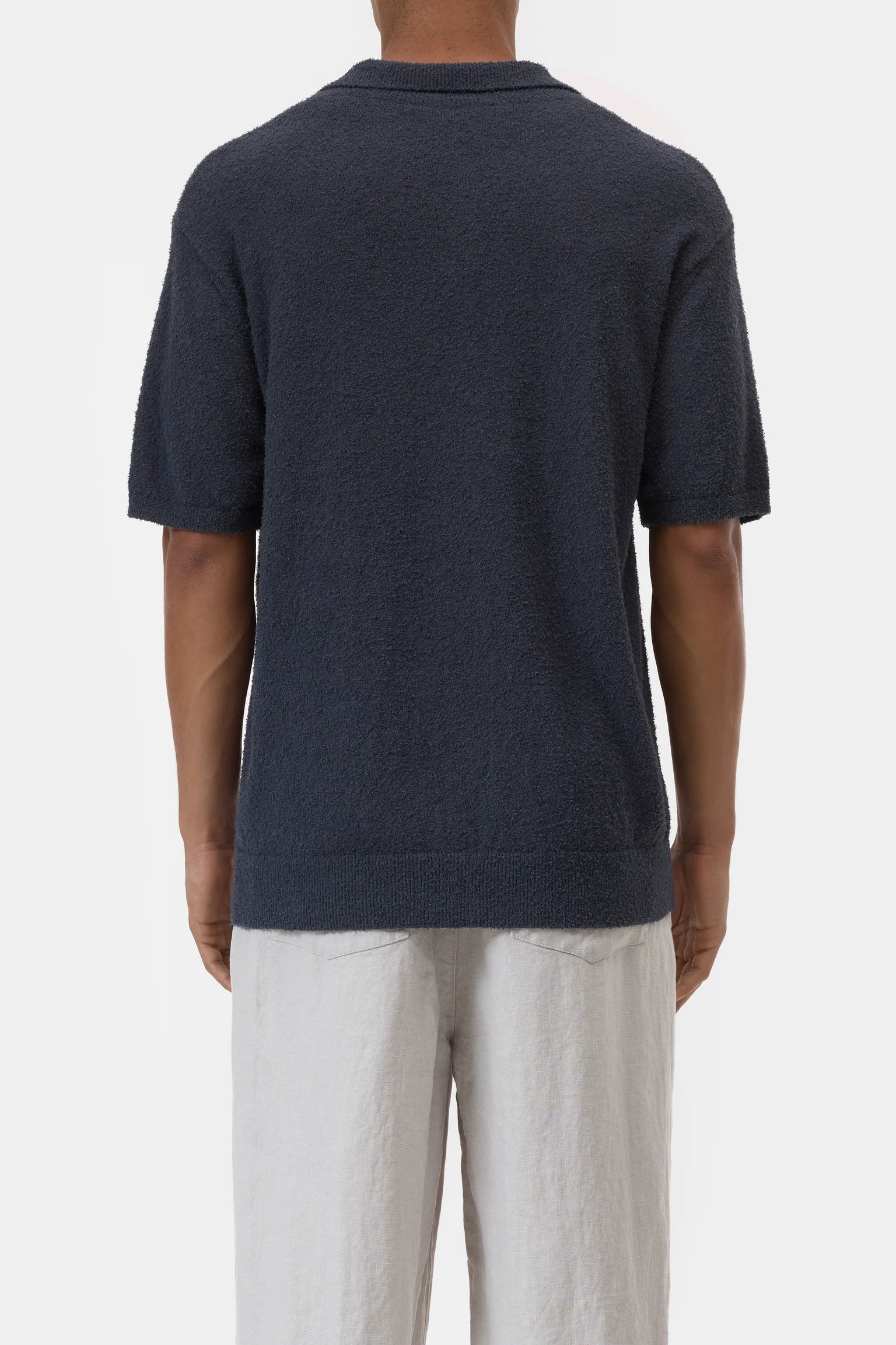 Cotton Knit Polo - Magma Black
