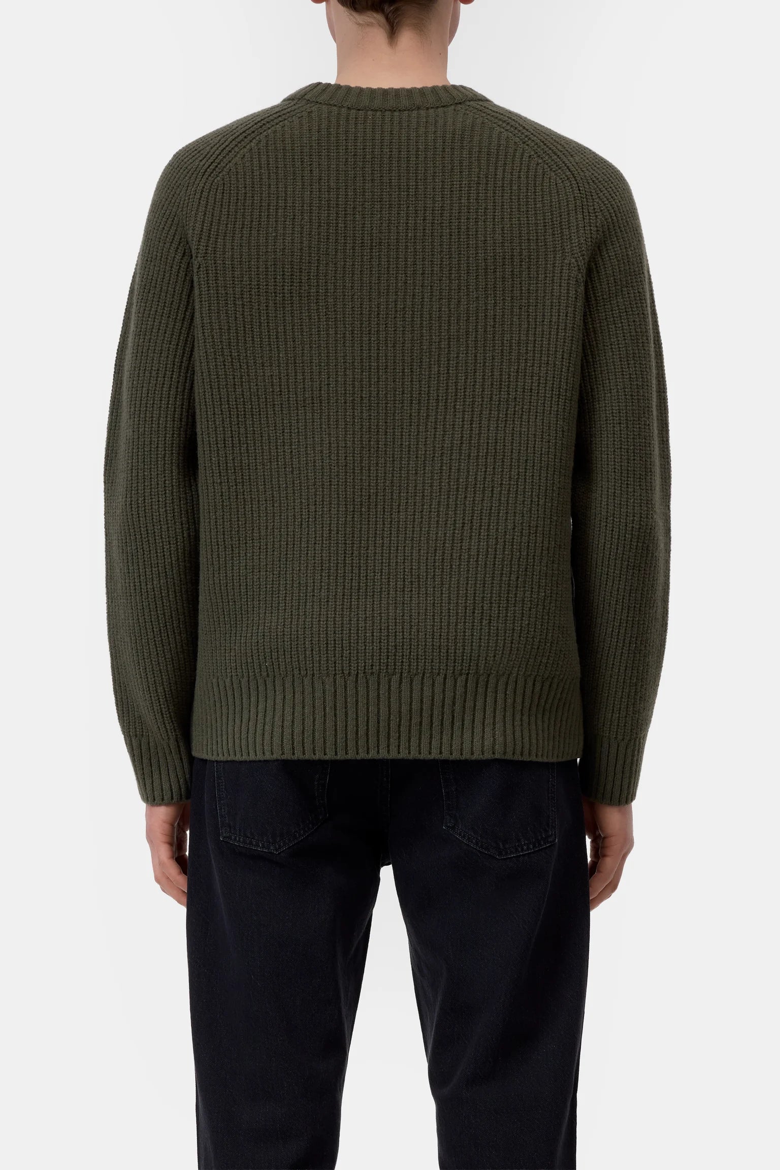 Knitted Pullover - Dark Olive Green