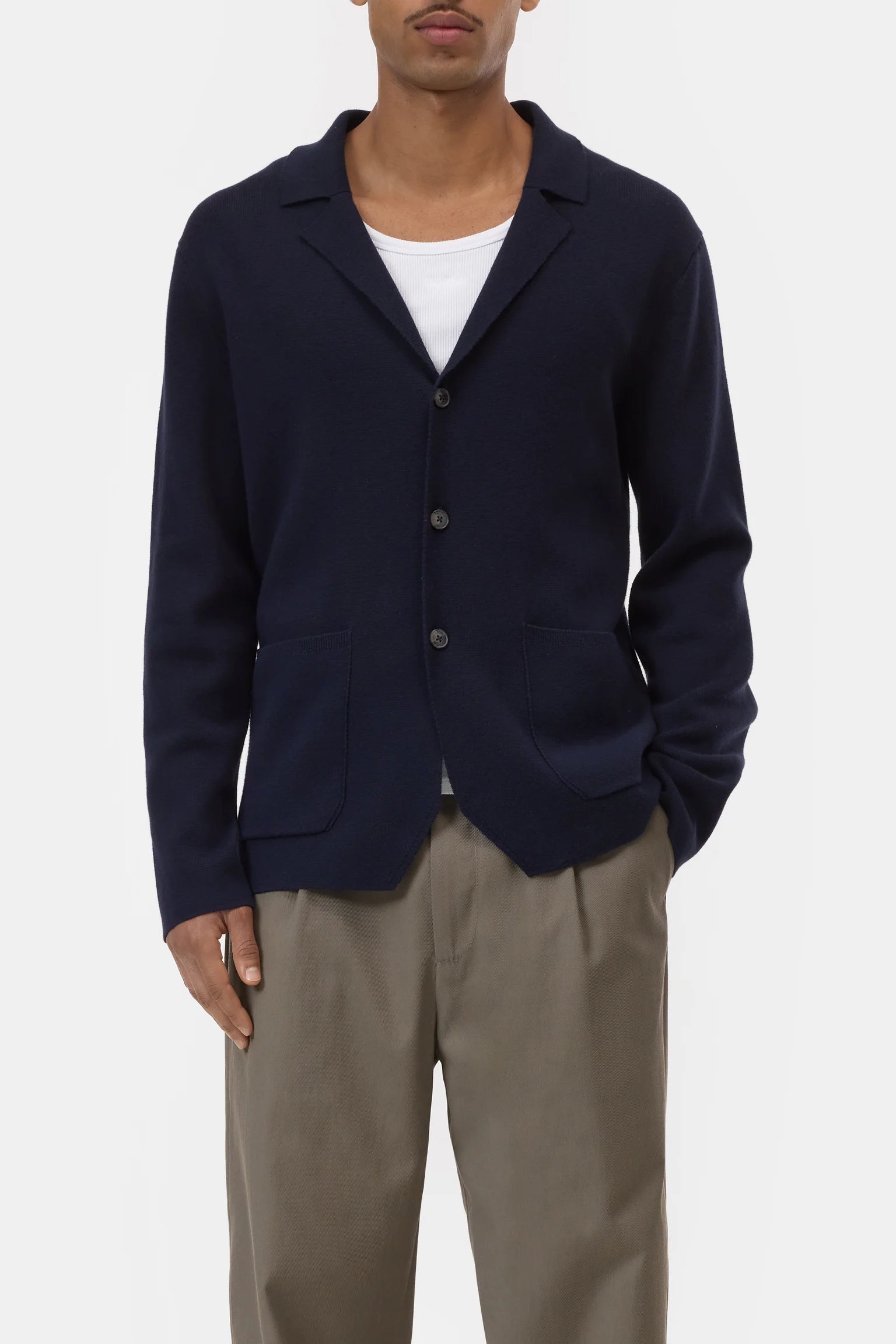 Knitted Blazer - Dark Night
