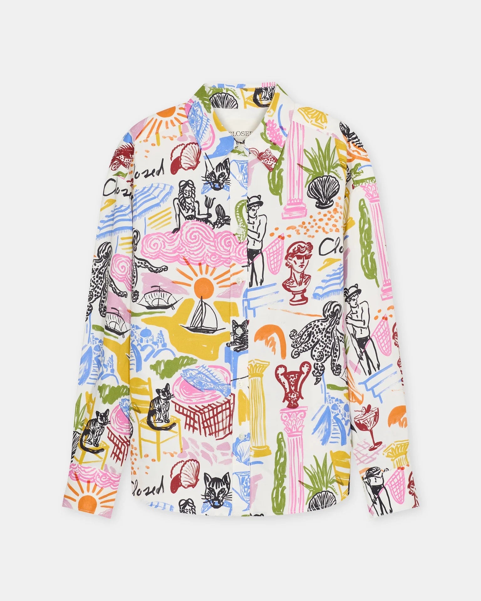 Oversized Shirt - Multi Color Print