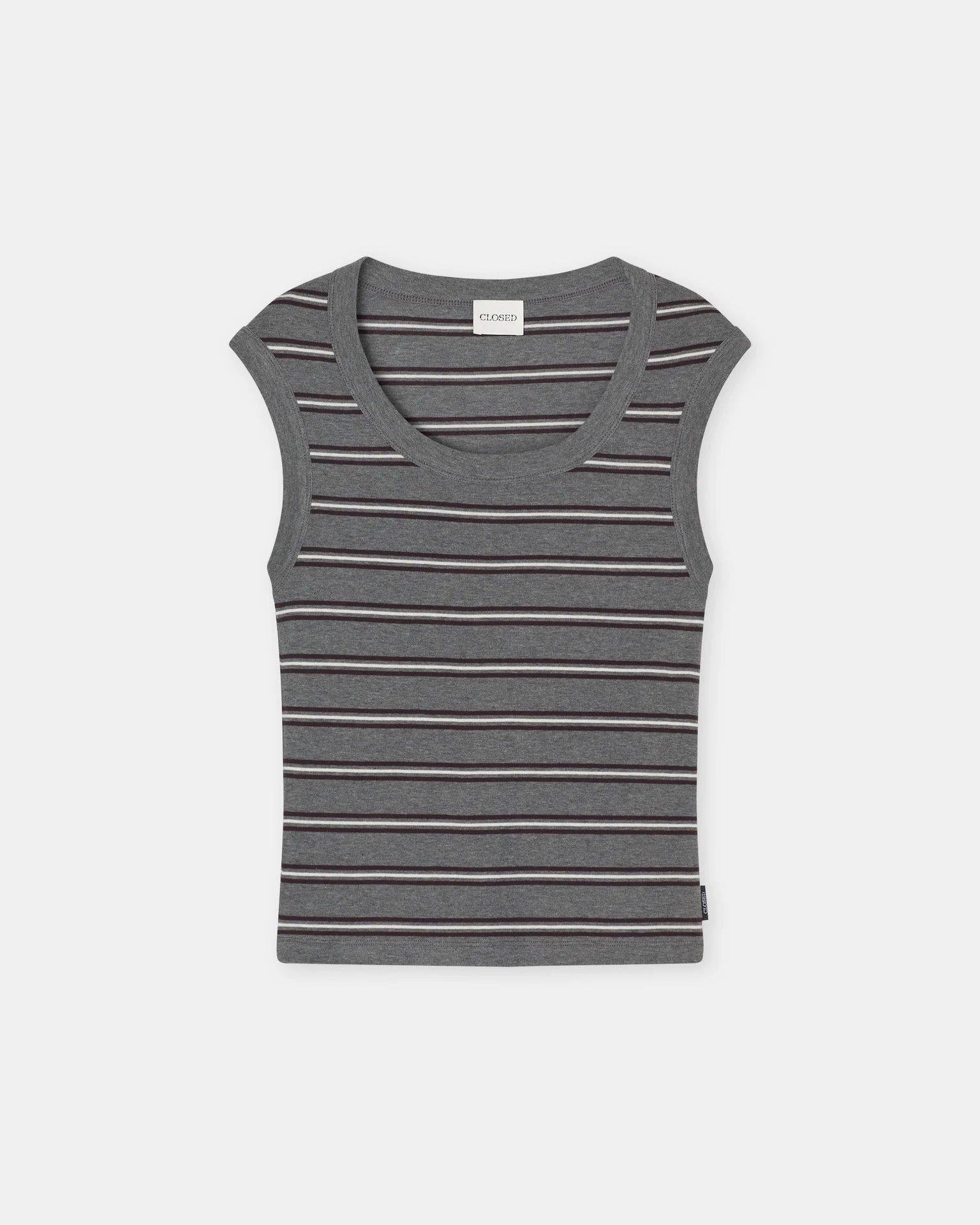 Cap Sleeve T-Shirt - Dark Grey Melange
