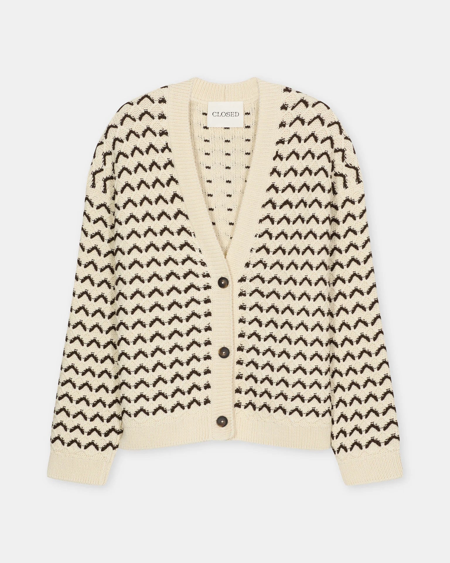 V Neck Cardigan - Witherit Beige